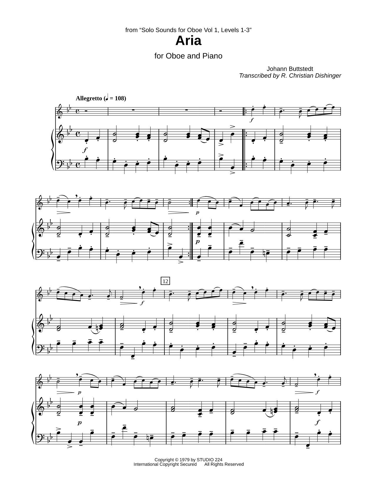 Aria - Oboe & Piano