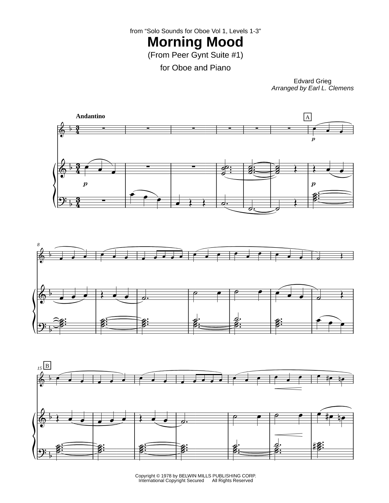 Morning Mood - Oboe & Piano