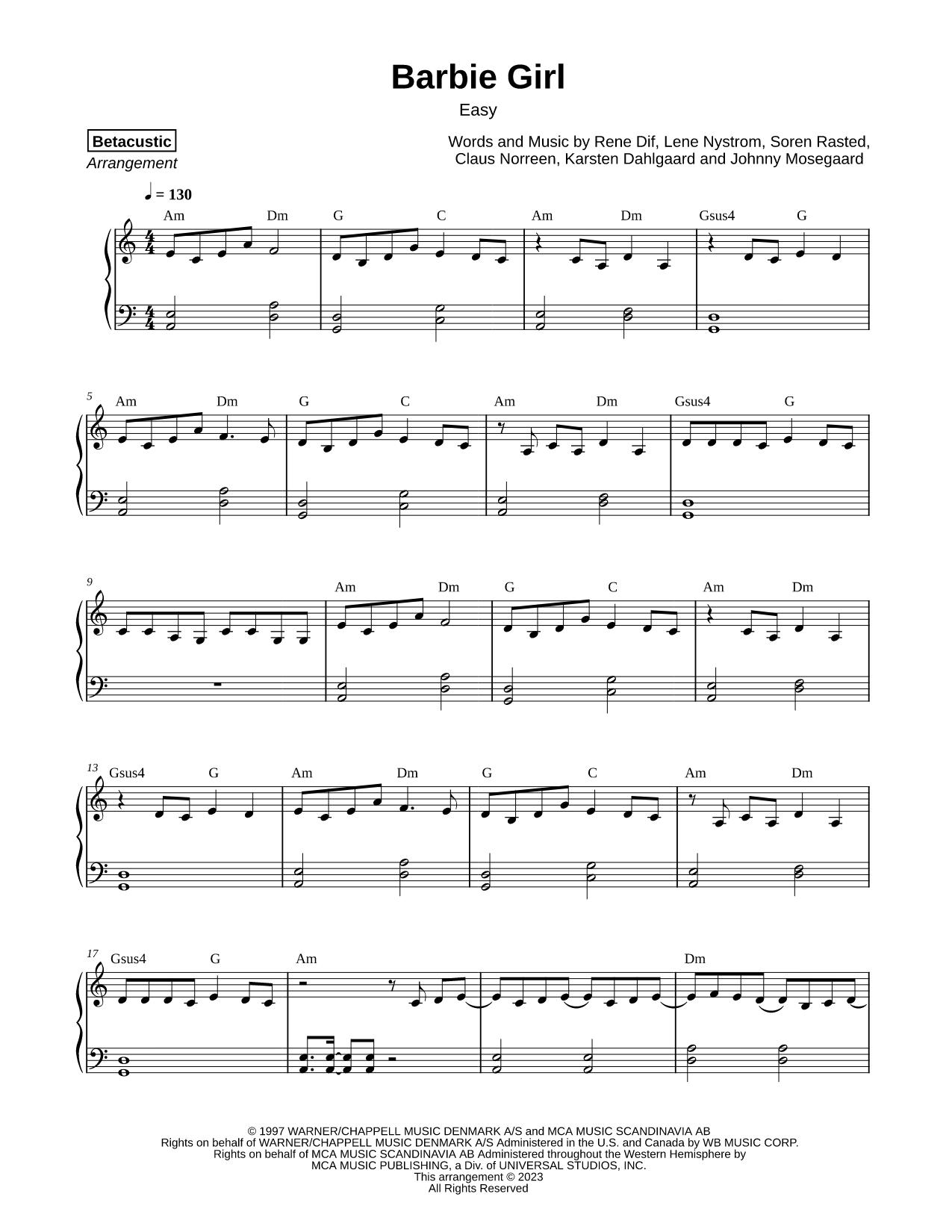 Barbie Girl [easy]