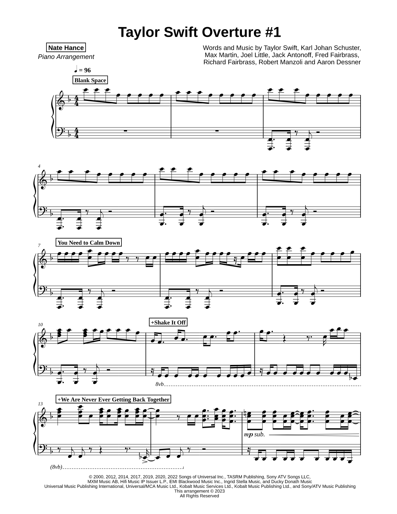 Taylor Swift Overture #1
