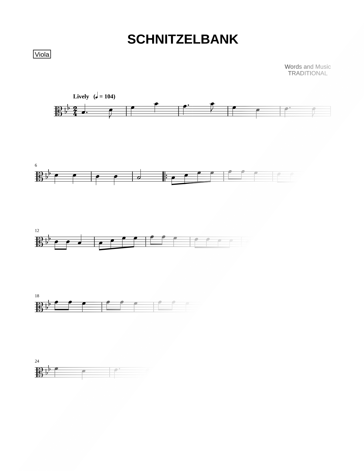 Schnitzelbank - Viola