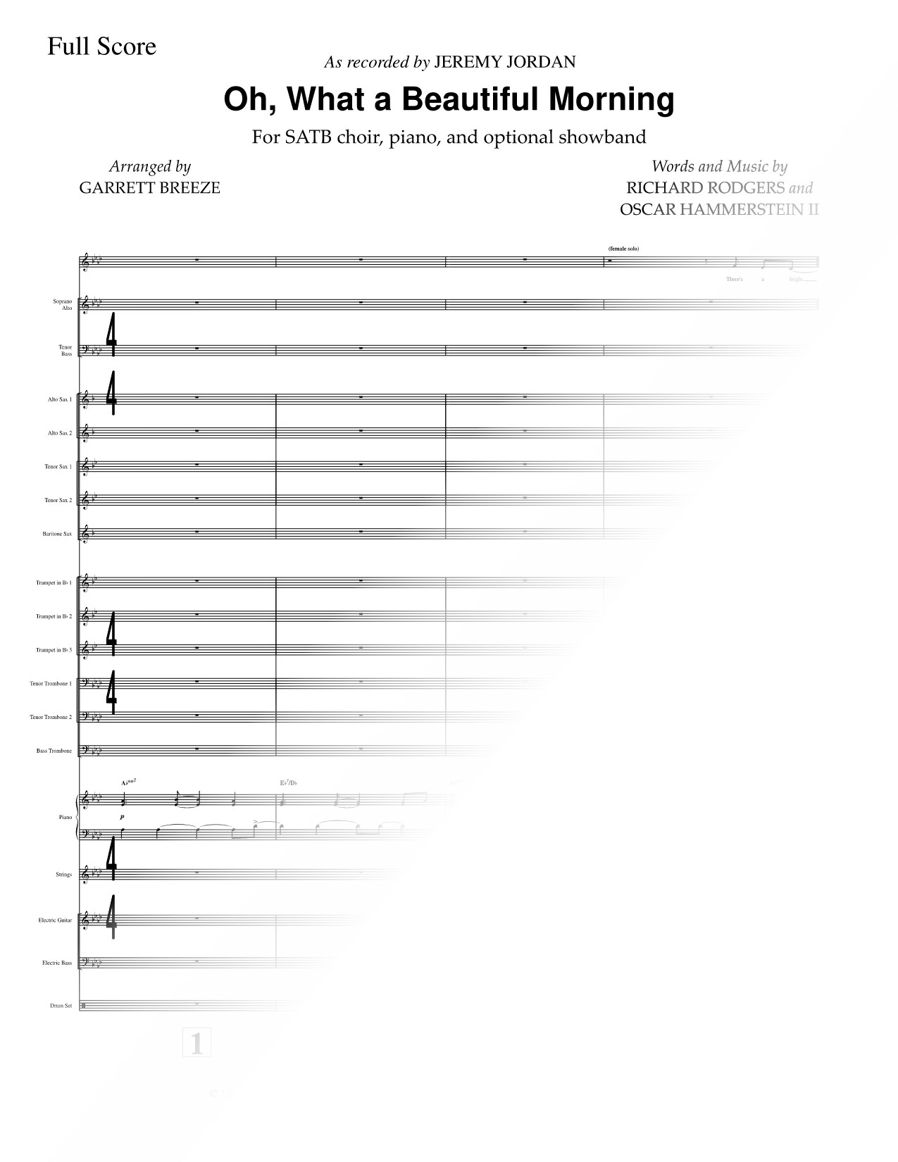 Oh, What a Beautiful Mornin' (Ab) [instrumental accompaniment]