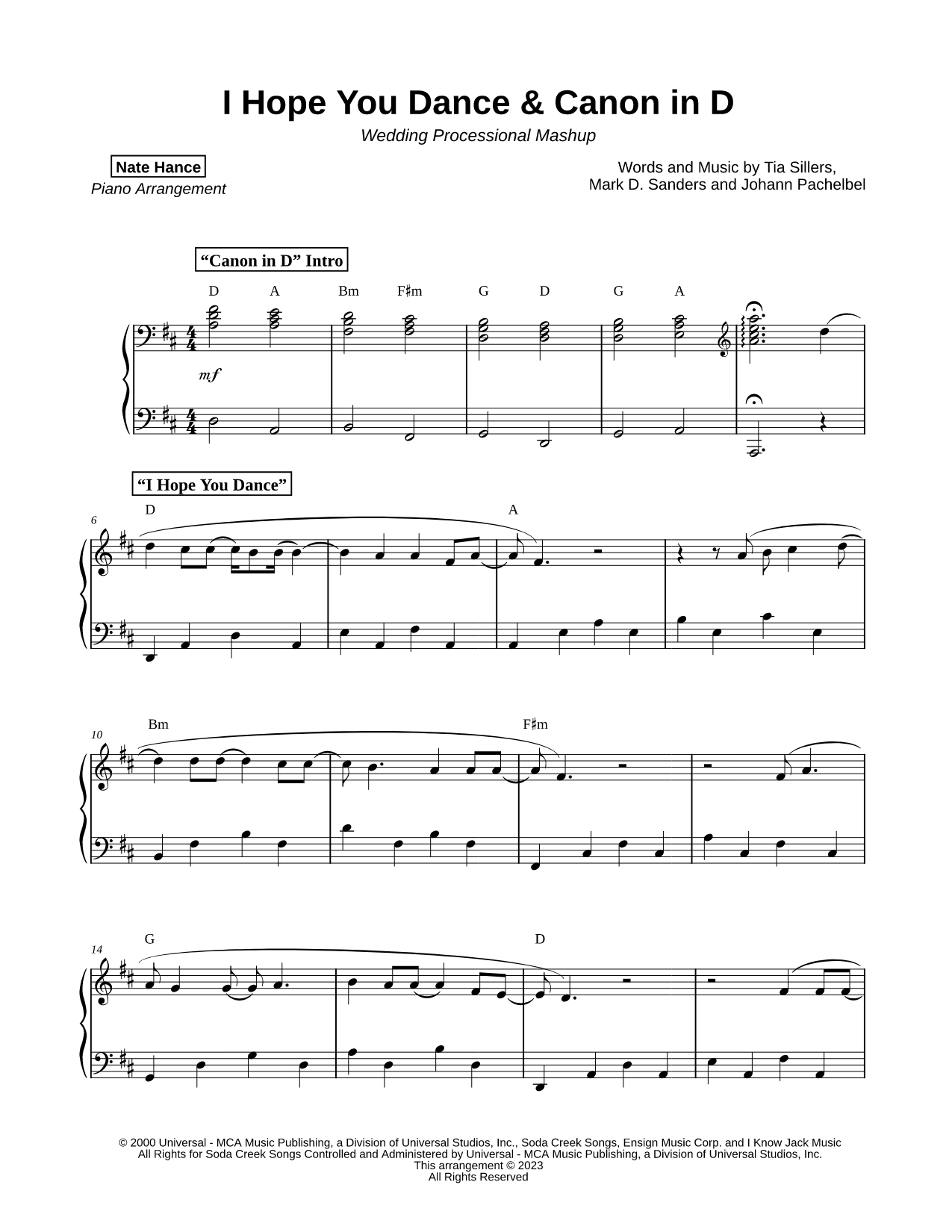 I Hope You Dance & Canon in D (Wedding Processional Mashup)