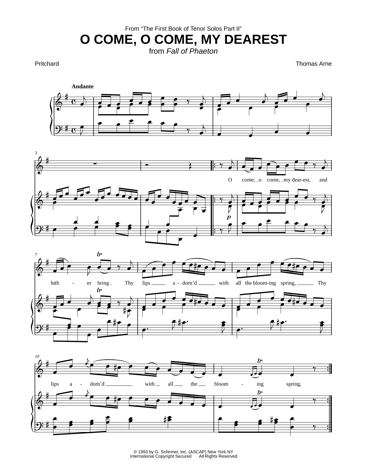 O Come, O Come, My Dearest