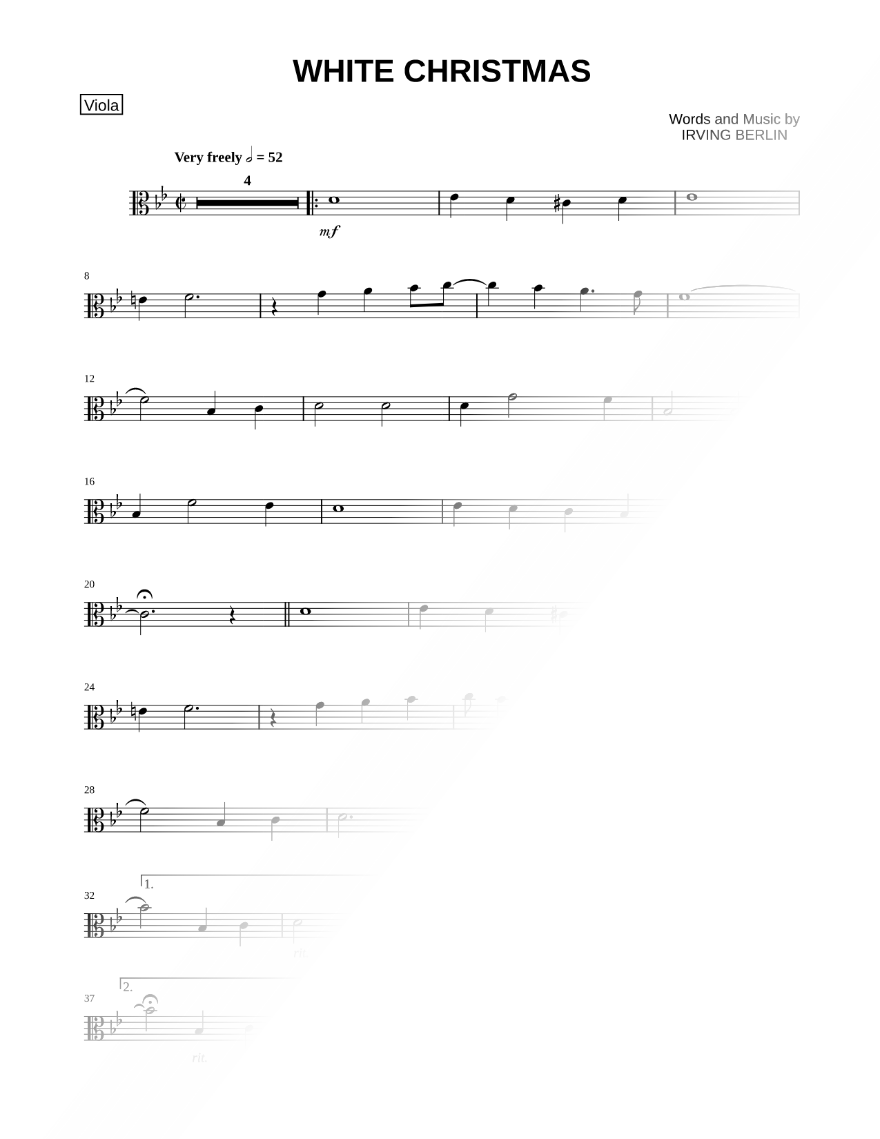 White Christmas - Viola