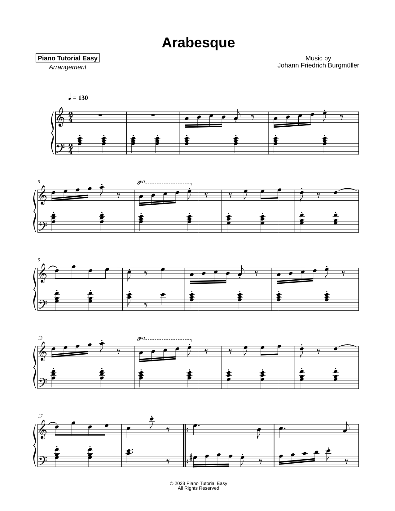 Arabesque, Op. 100, No. 2
