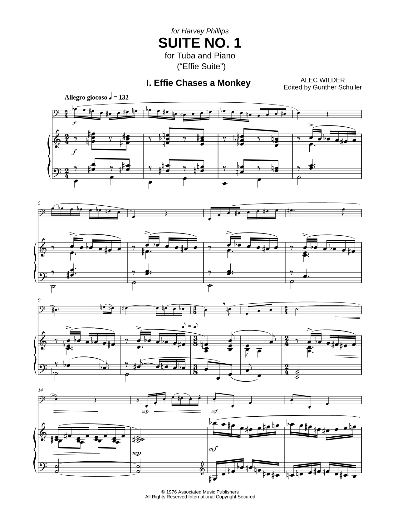 Suite No. 1 (Effie Suite) - Tuba & Piano
