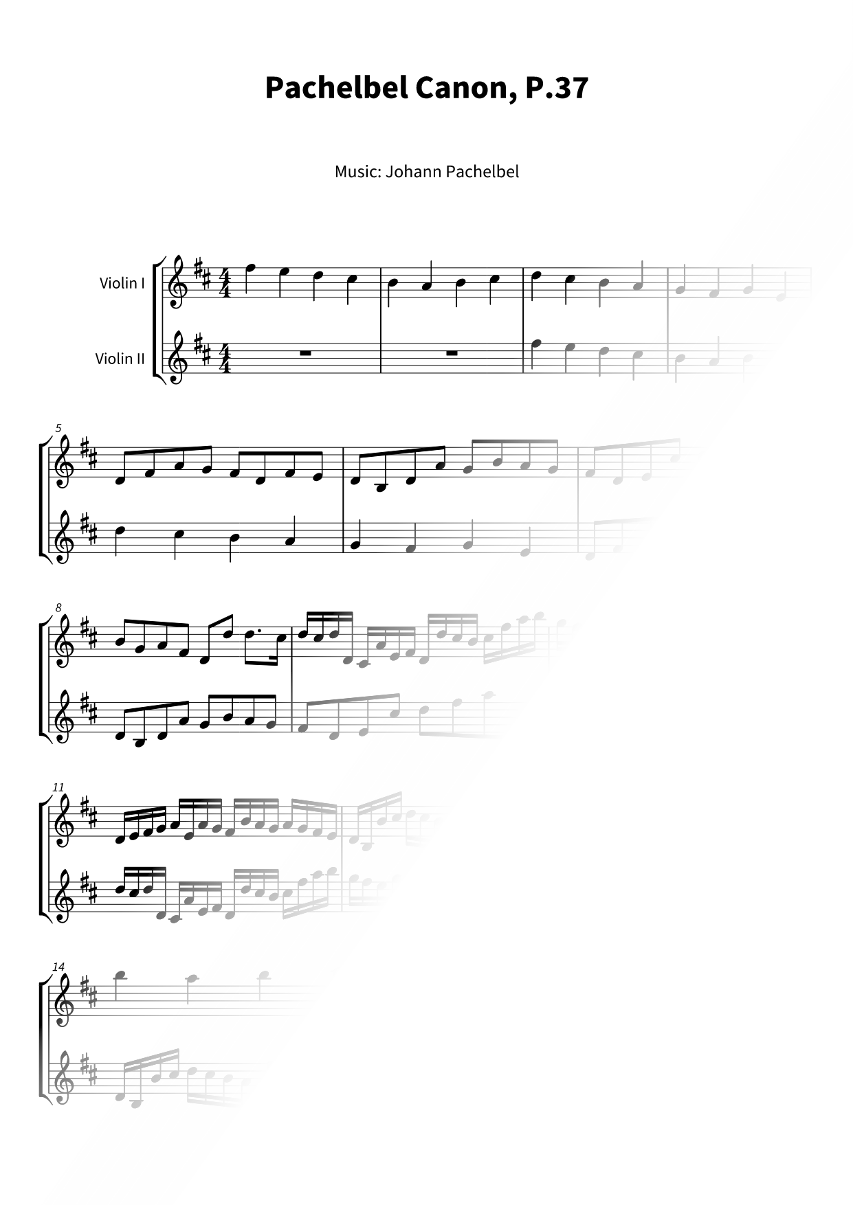 Canon in D - Violin Duet