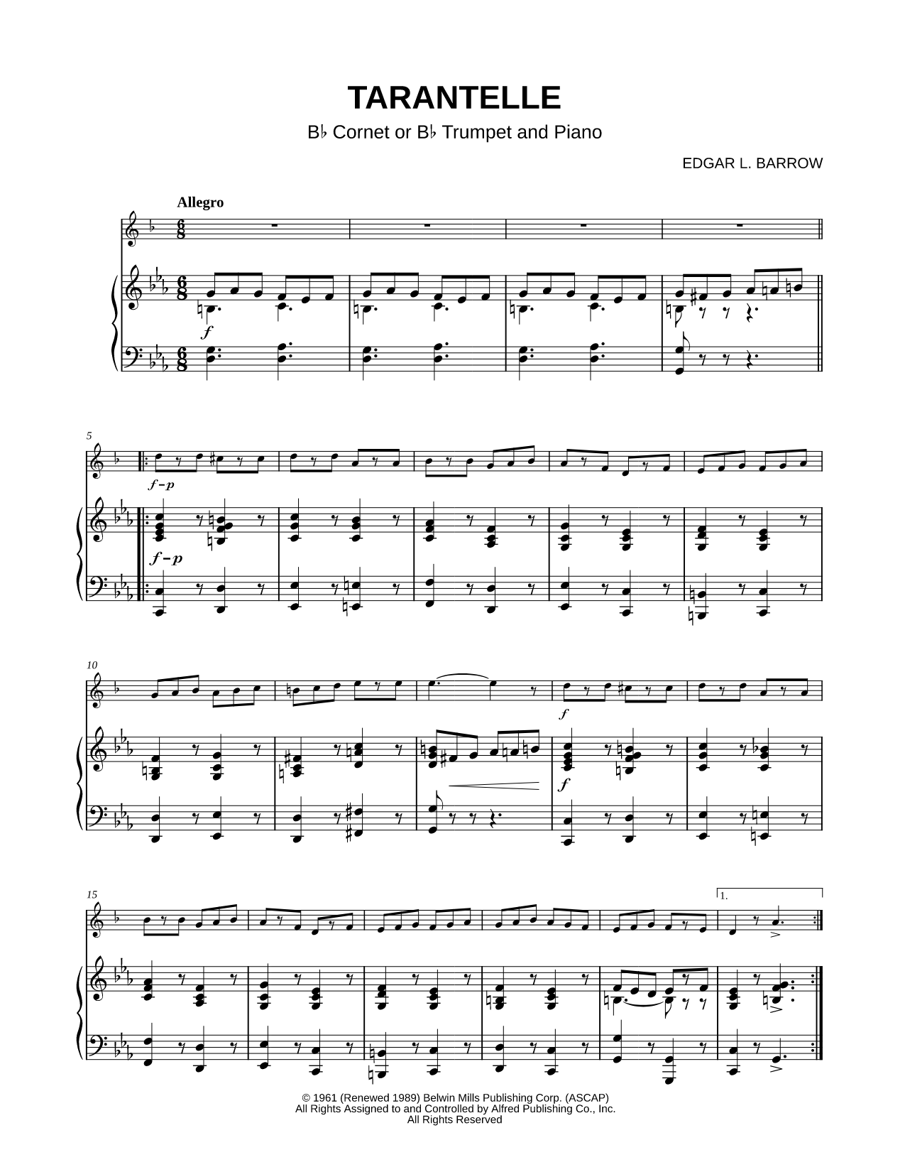 Tarantelle - Trumpet & Piano