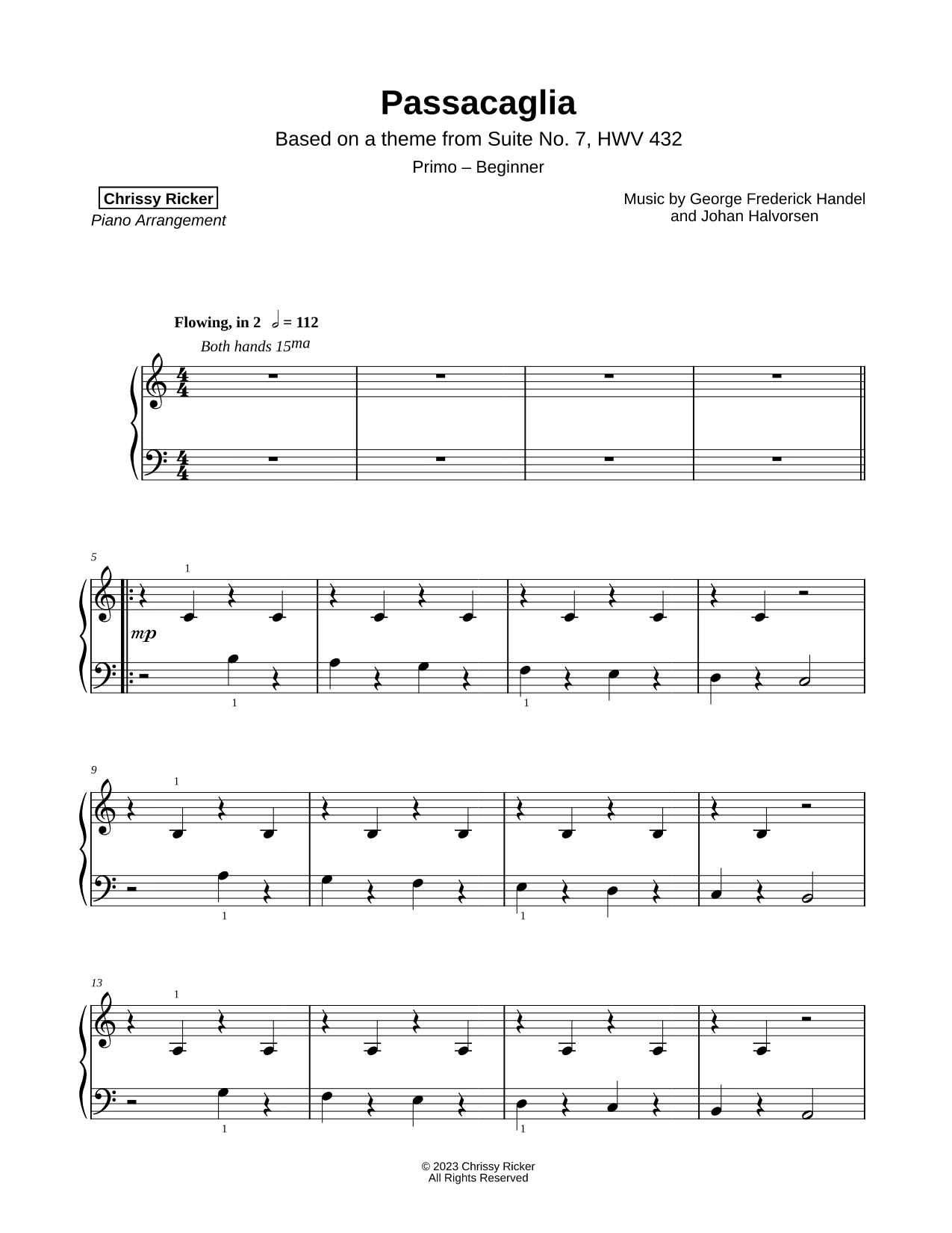 Passacaglia [beginner / intermediate duet]