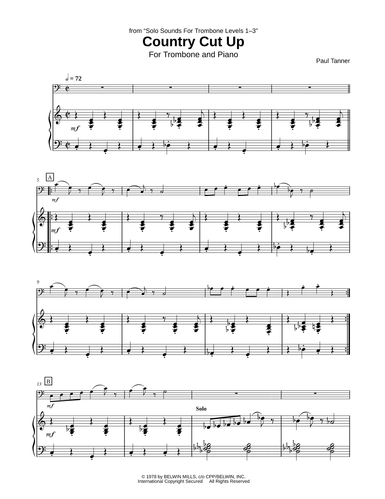 Country Cut Up - Trombone & Piano