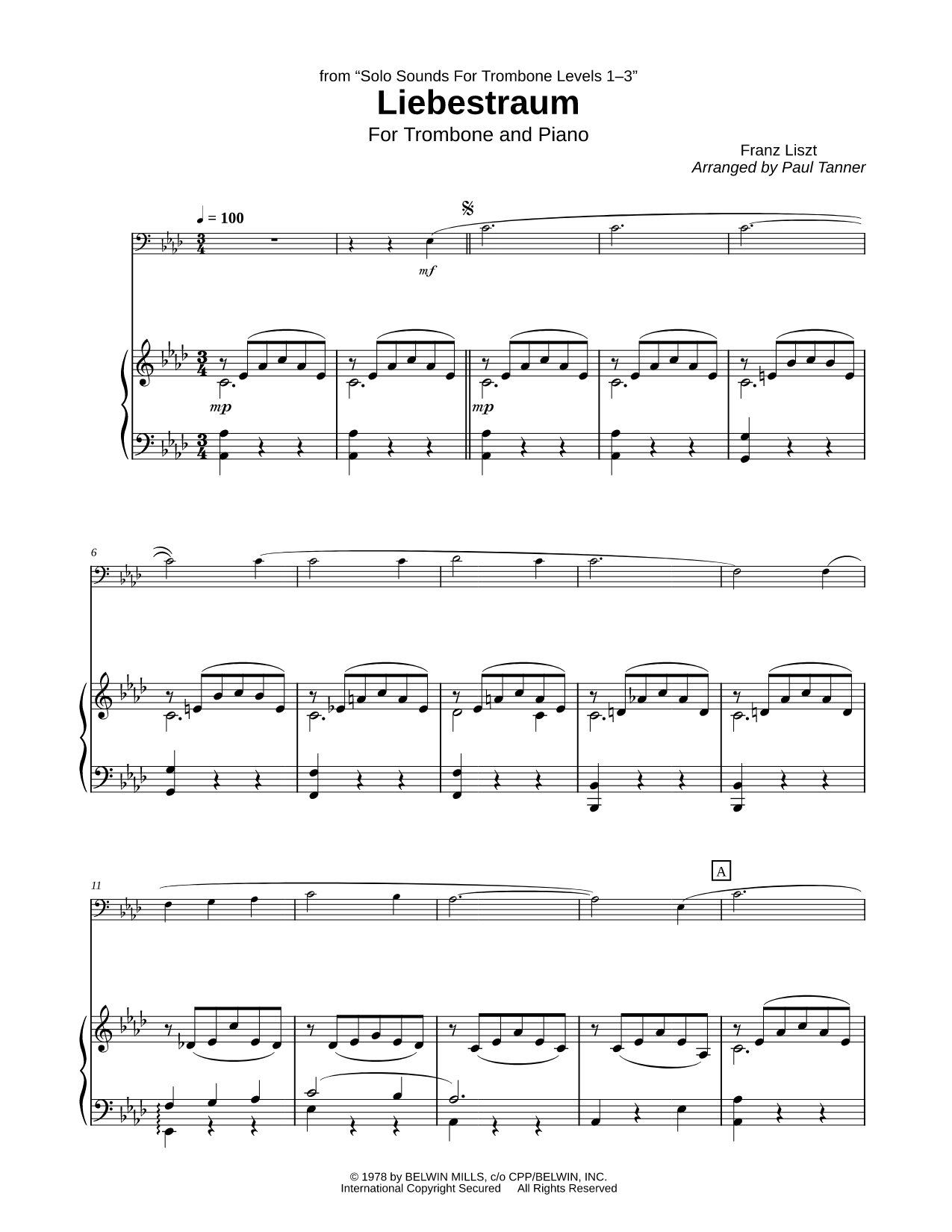 Liebestraum - Trombone & Piano