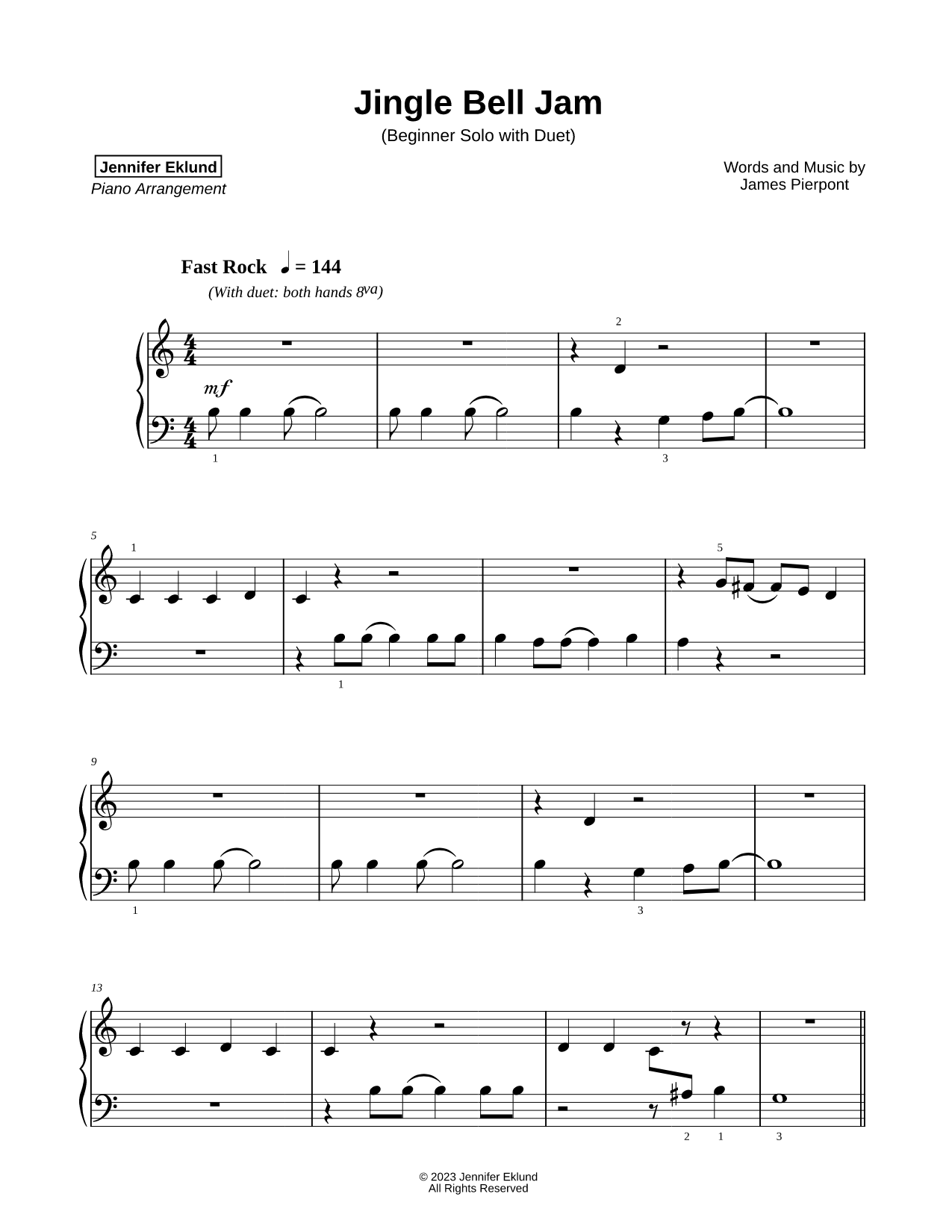Jingle Bell Jam [beginner solo with duet]