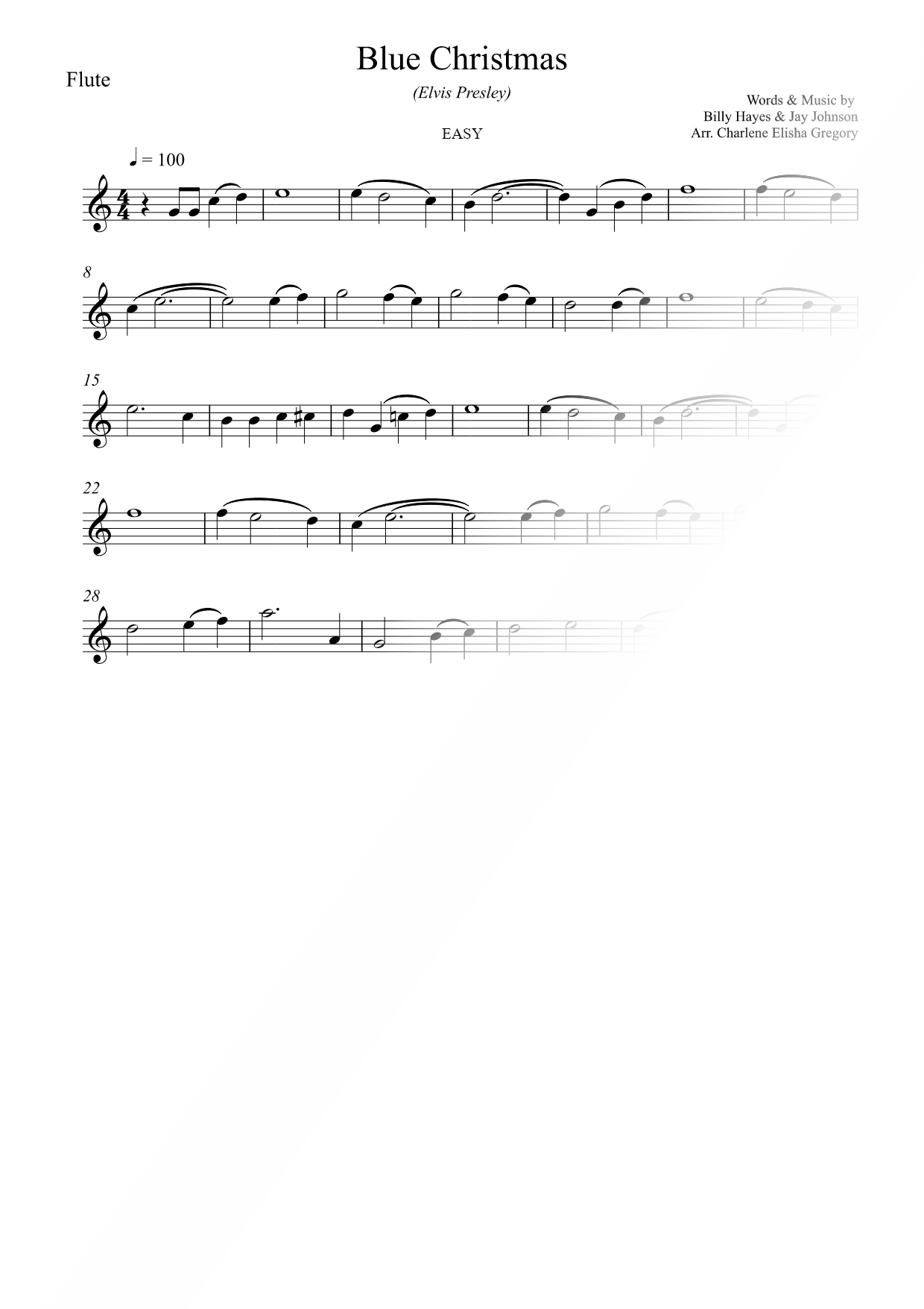 Blue Christmas [easy]
