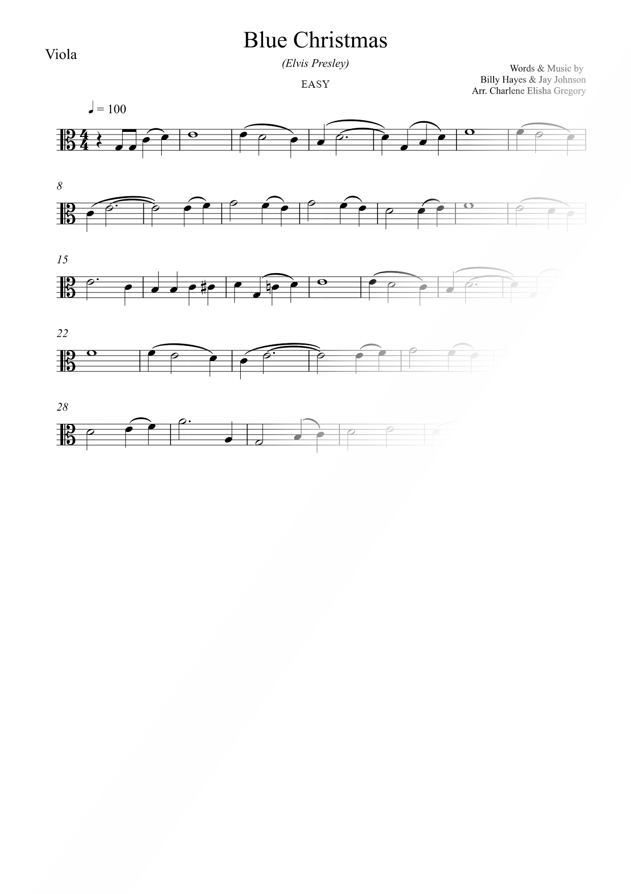 Blue Christmas [easy]