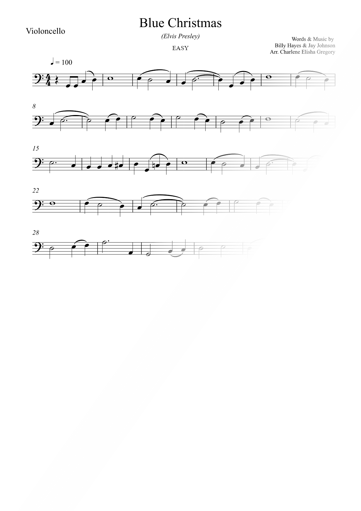 Blue Christmas [easy]