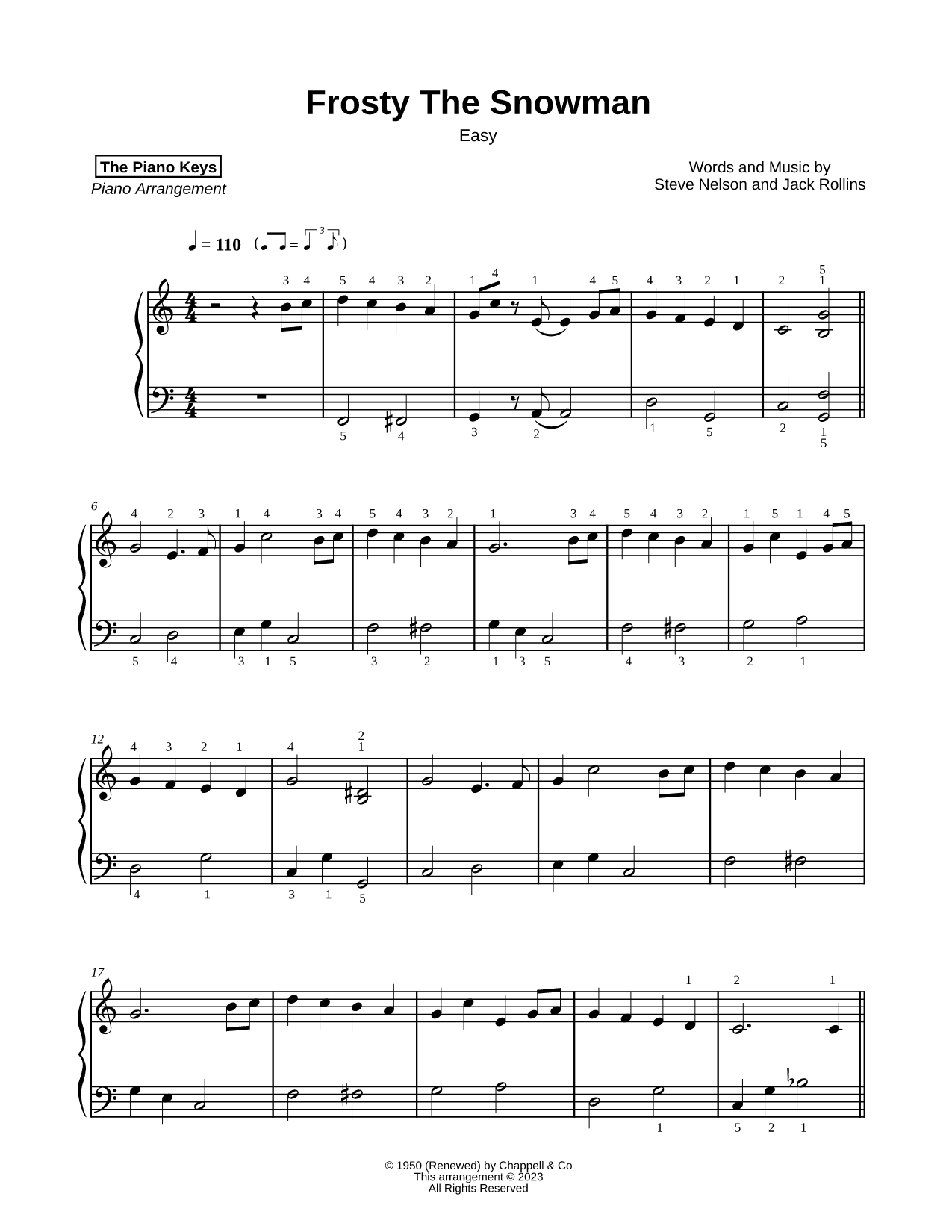 Frosty the Snowman [easy]
