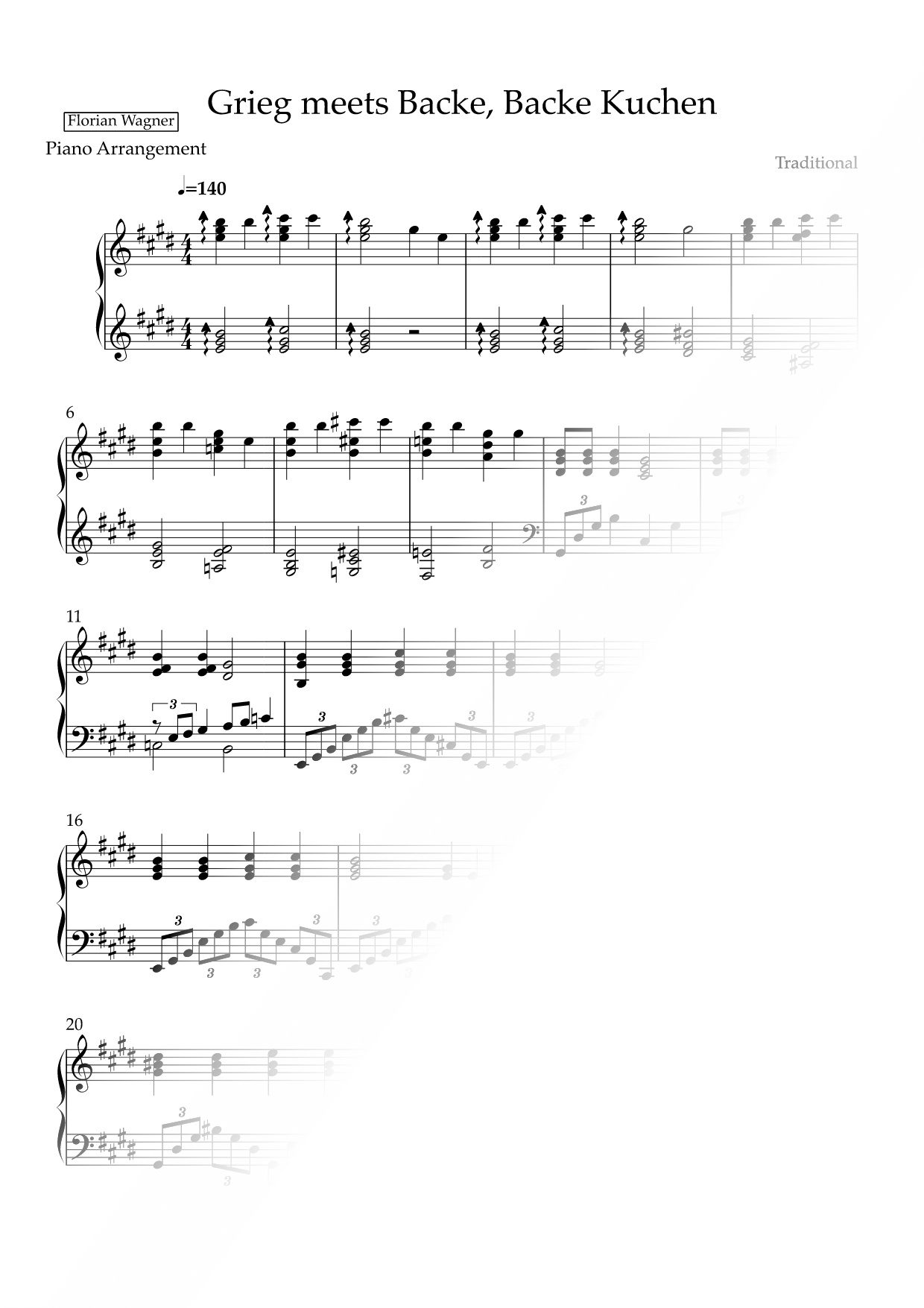 Grieg Meets Backe, Backe Kuchen