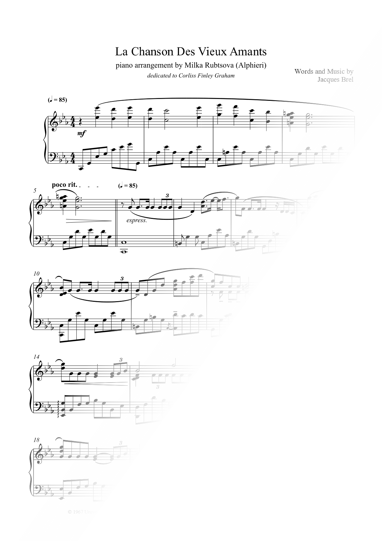 La Chanson des Vieux Amants
