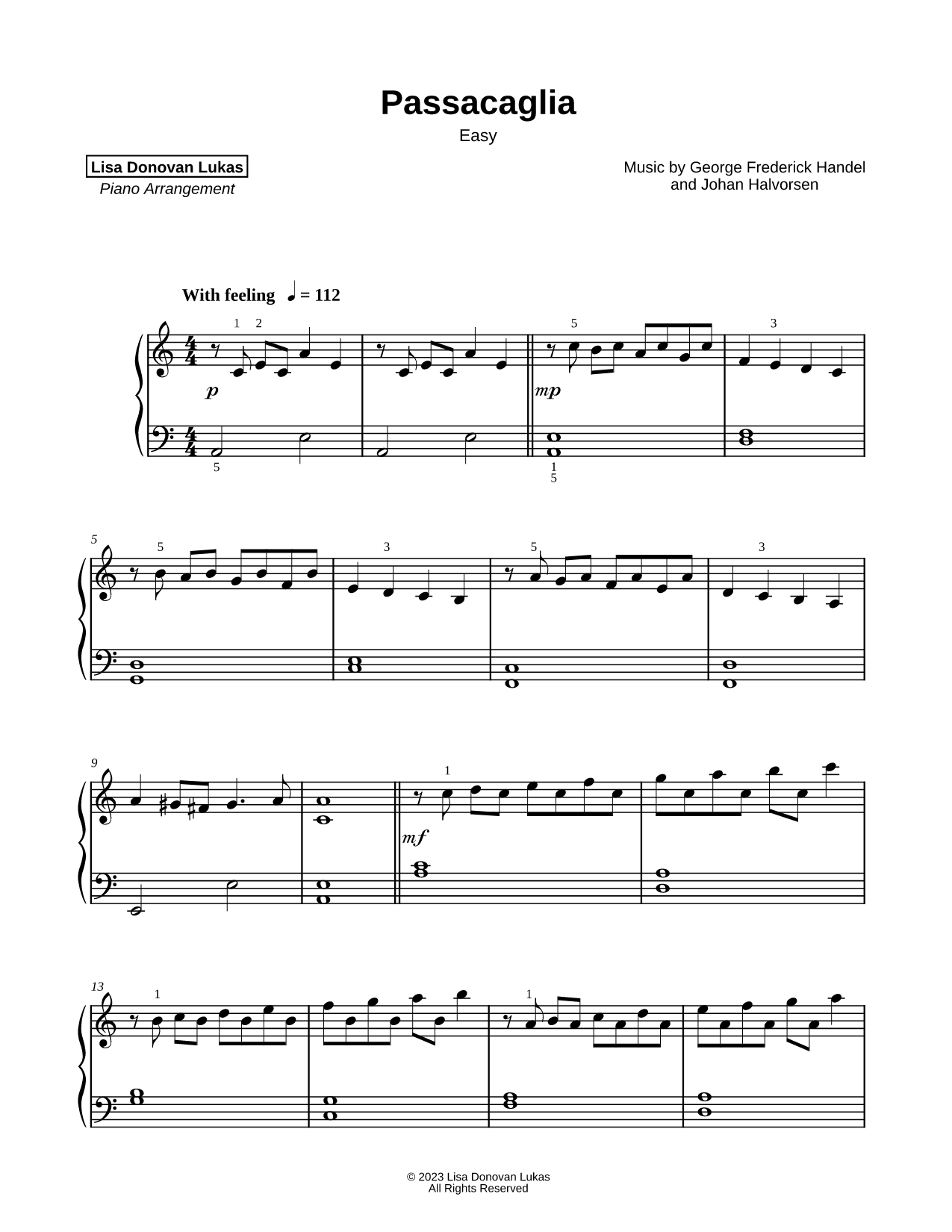 Passacaglia [easy]