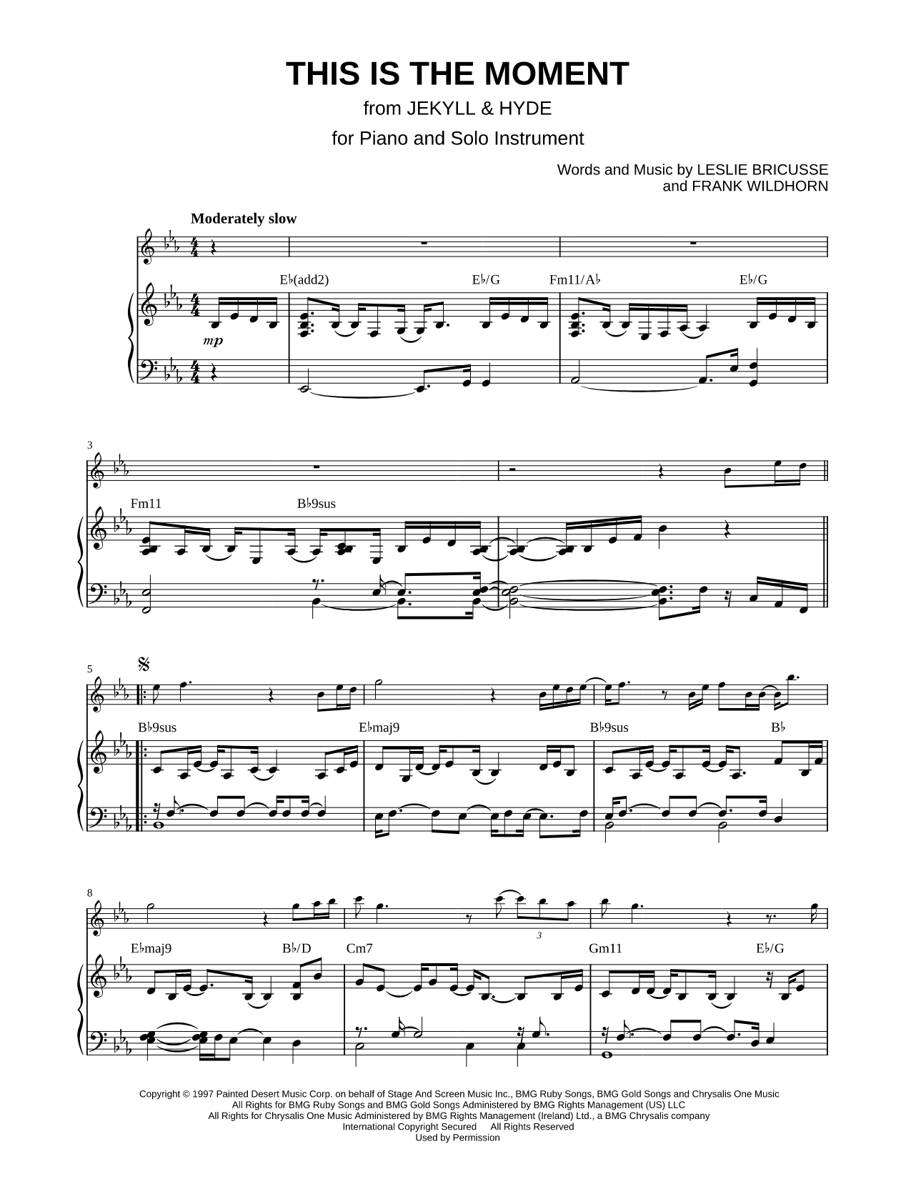 This Is the Moment - Piano Accompaniment