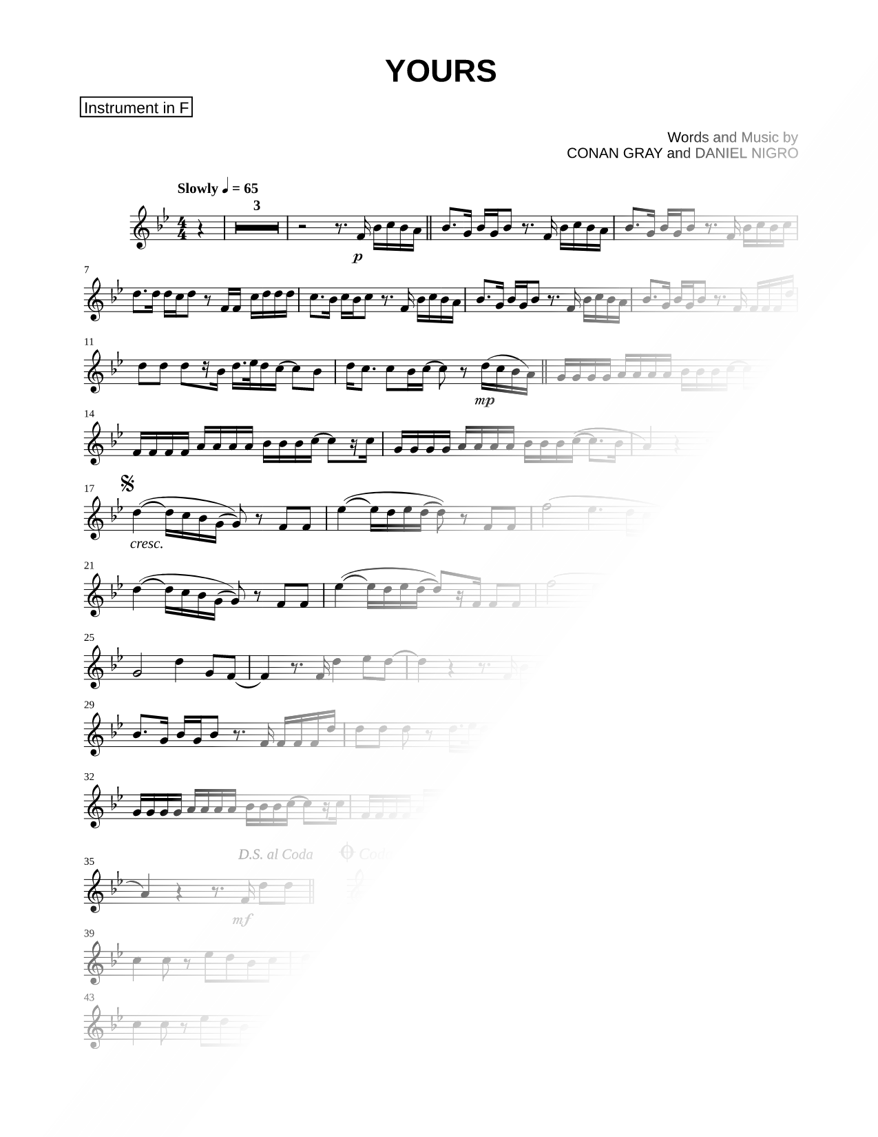 Yours - F Instrument