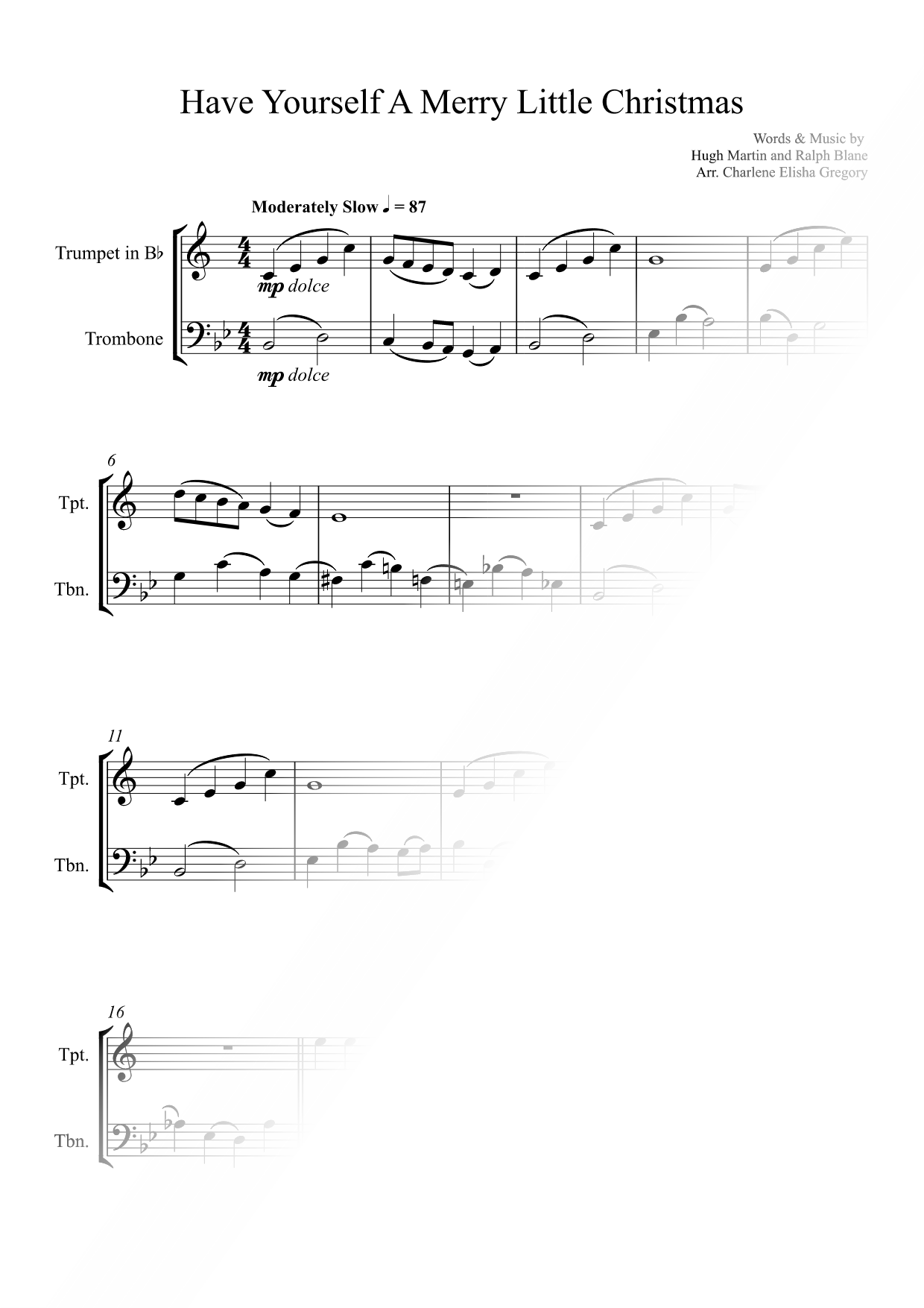 Have Yourself a Merry Little Christmas - Trumpet & Trombone