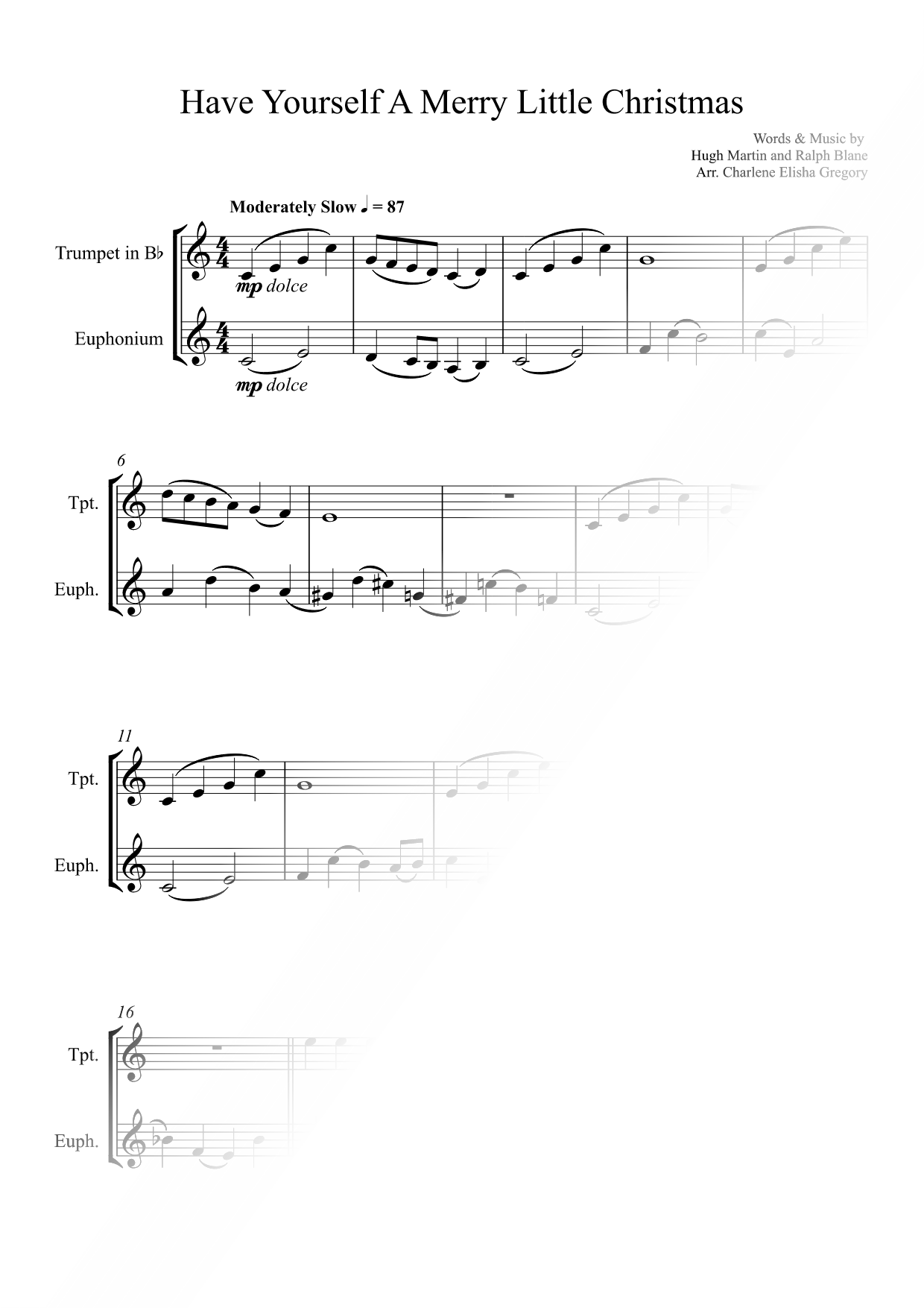 Have Yourself a Merry Little Christmas - Trumpet & Euphonium