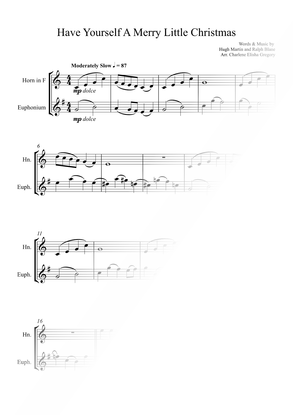 Have Yourself a Merry Little Christmas - French Horn & Euphonium