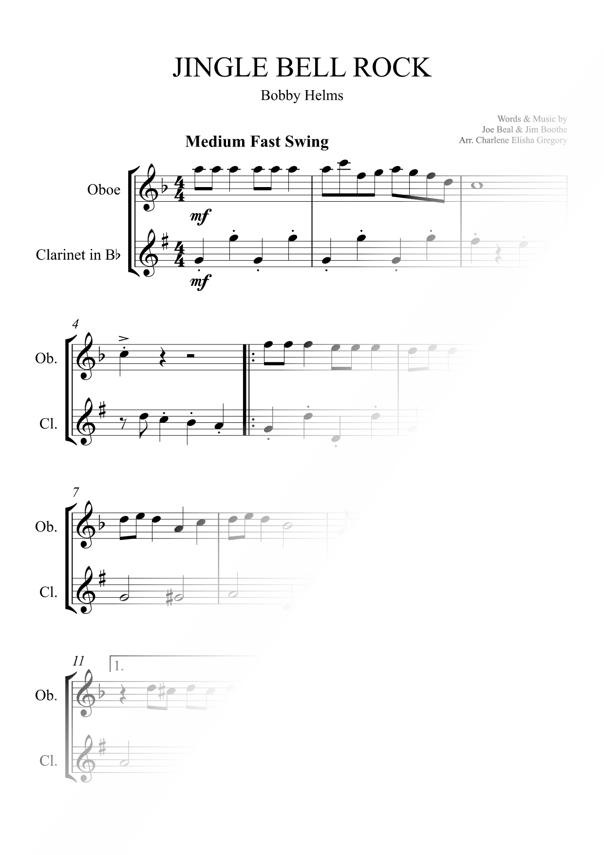 Jingle Bell Rock - Oboe & Clarinet Duet