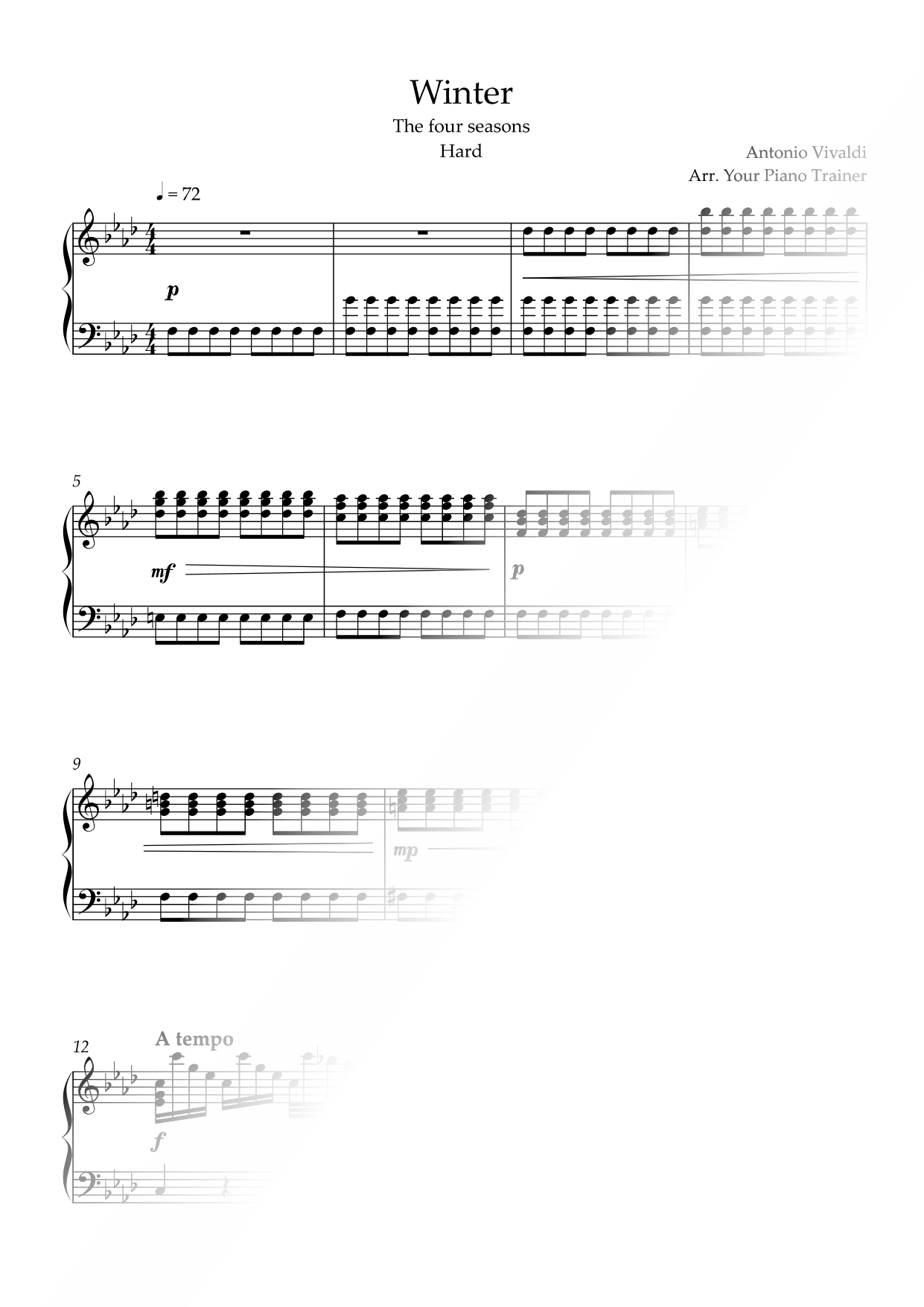 Winter from the Four Seasons (Allegro) [hard]