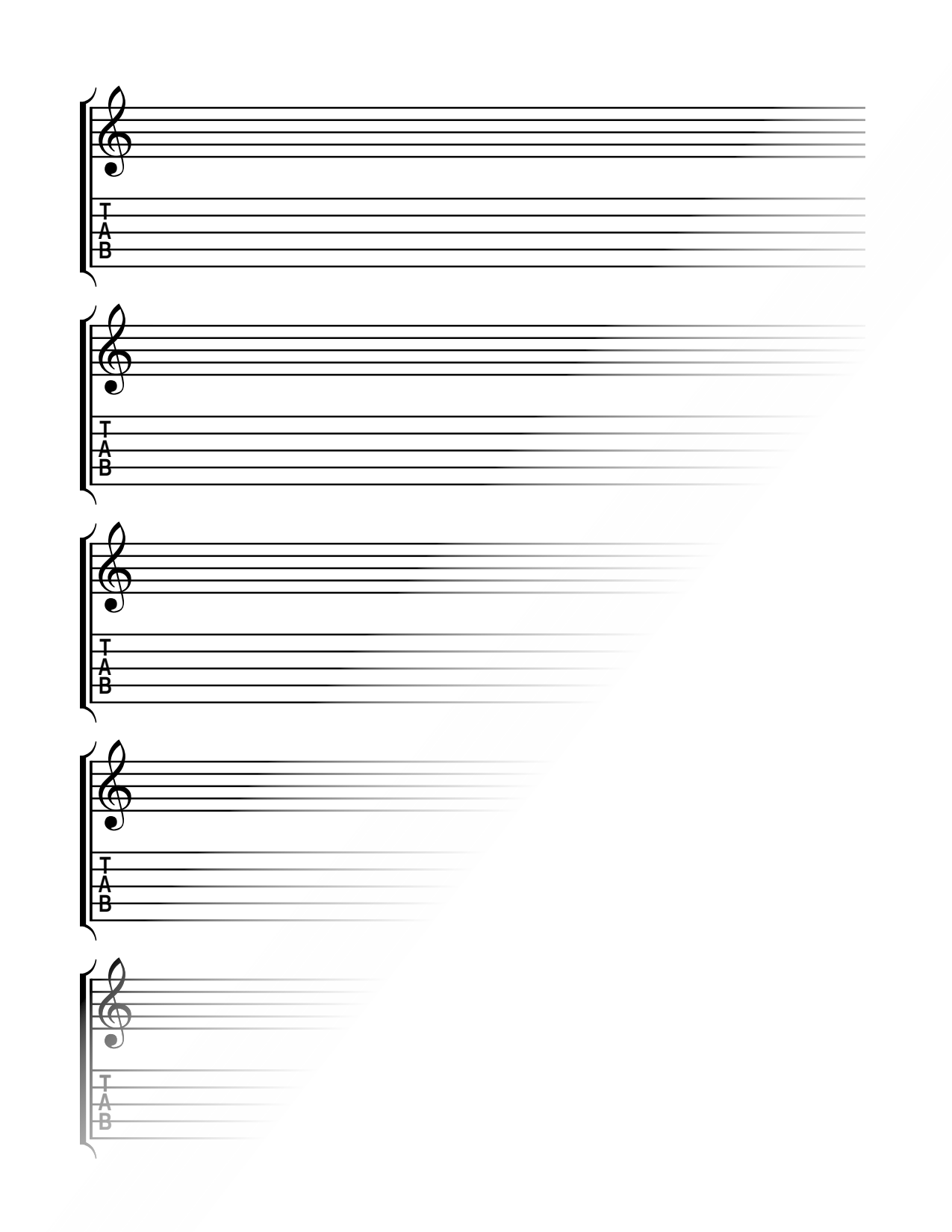 Manuscript Paper for Banjo TAB