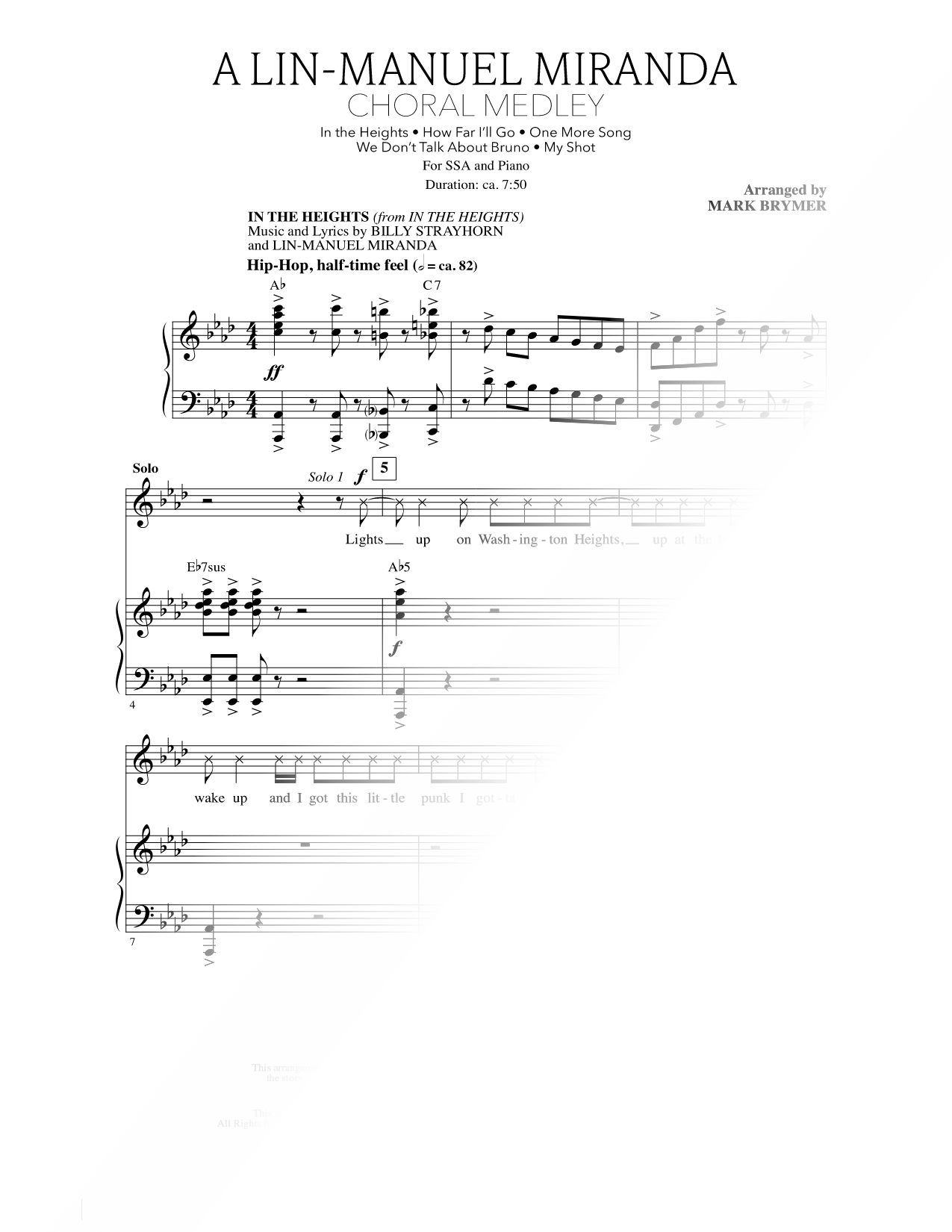 A Lin-Manuel Miranda Choral Medley