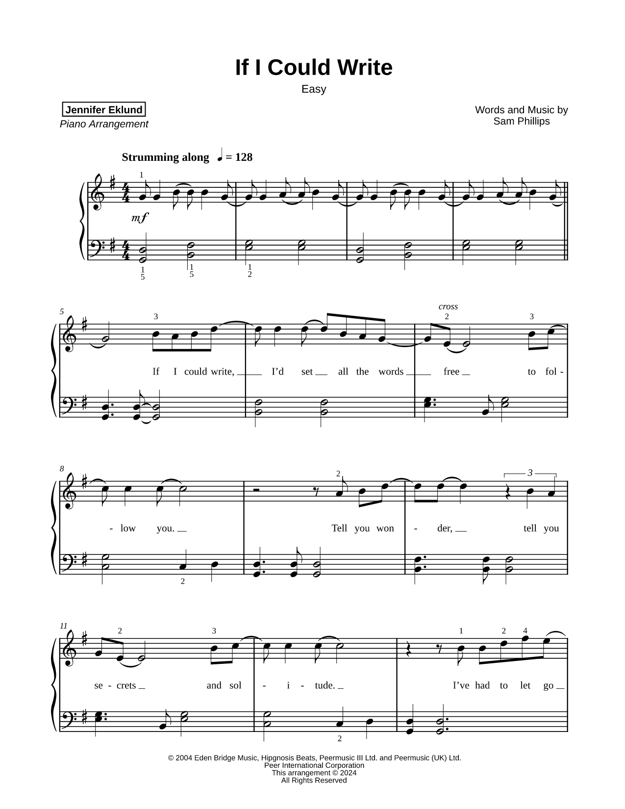 If I Could Write [easy]