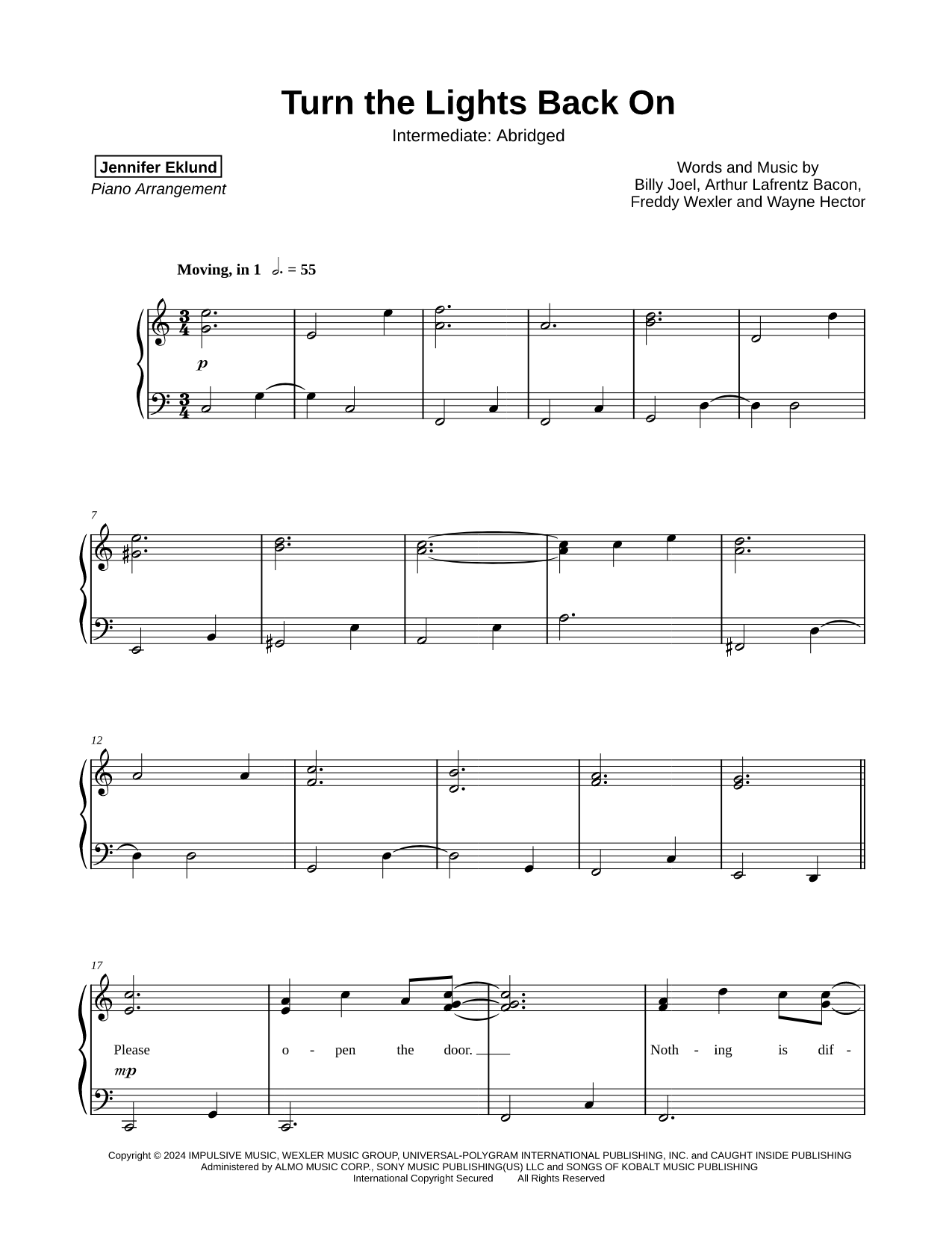 Turn the Lights Back On [intermediate - abridged]