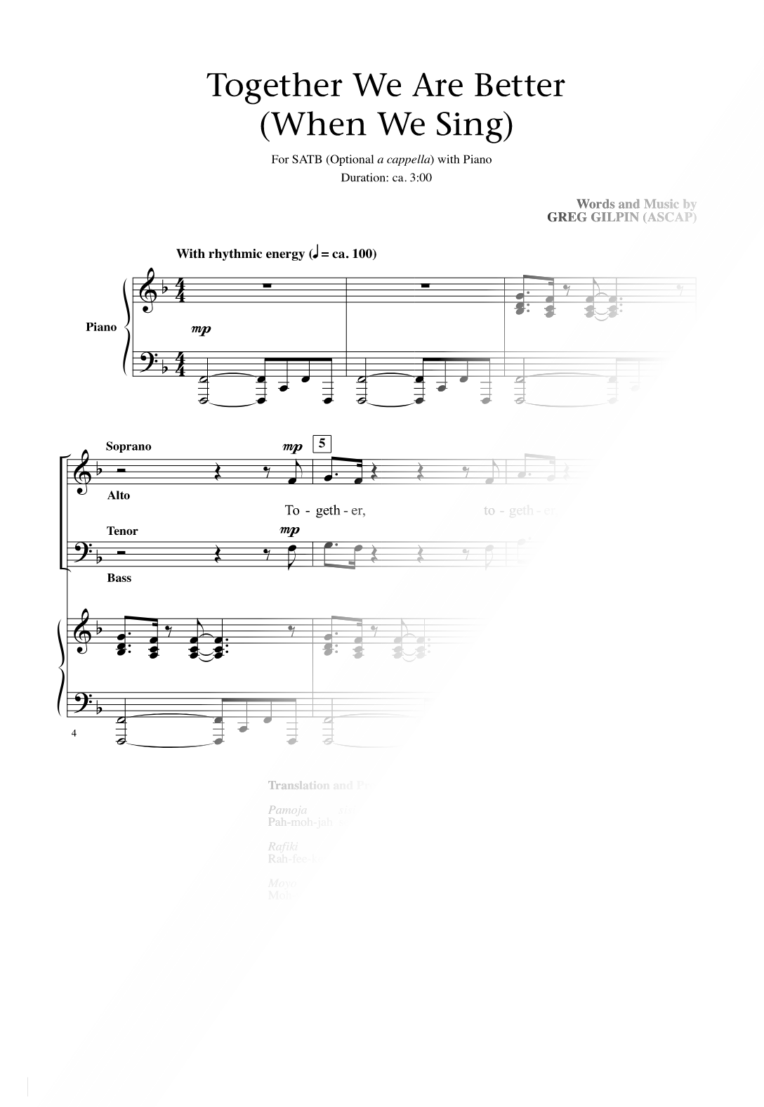 Together We Are Better (When We Sing)