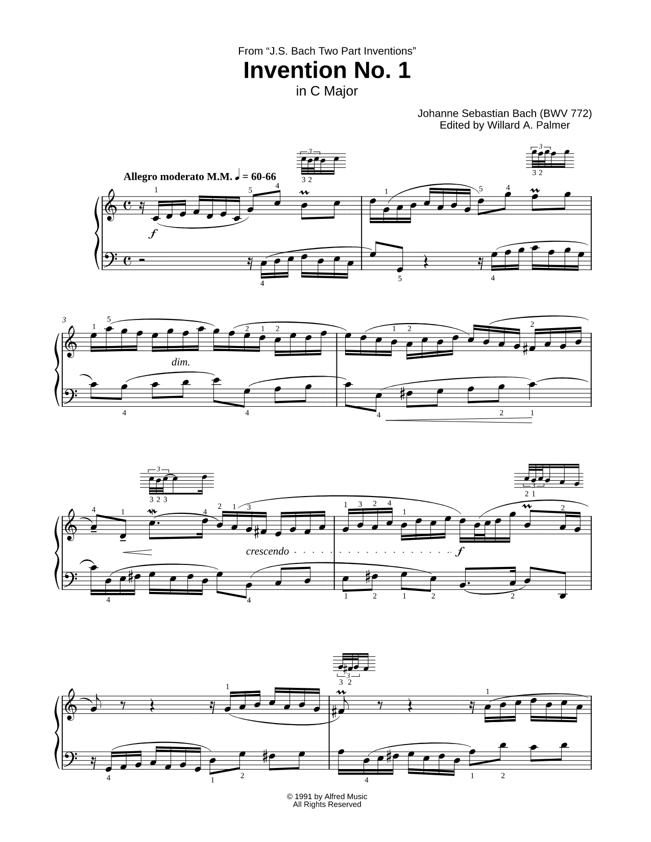 Two Part Invention No. 1 in C Major