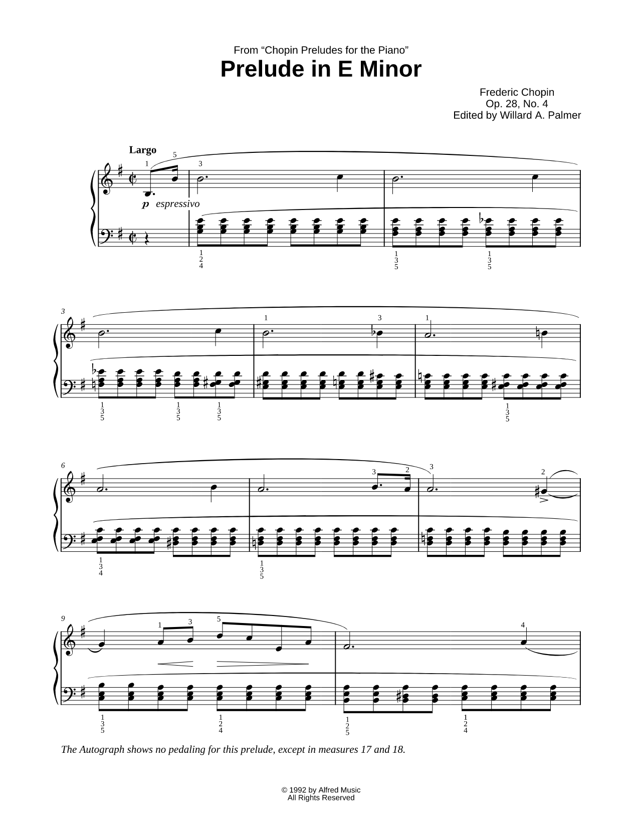 Prelude in E Minor, Op. 28, No. 4