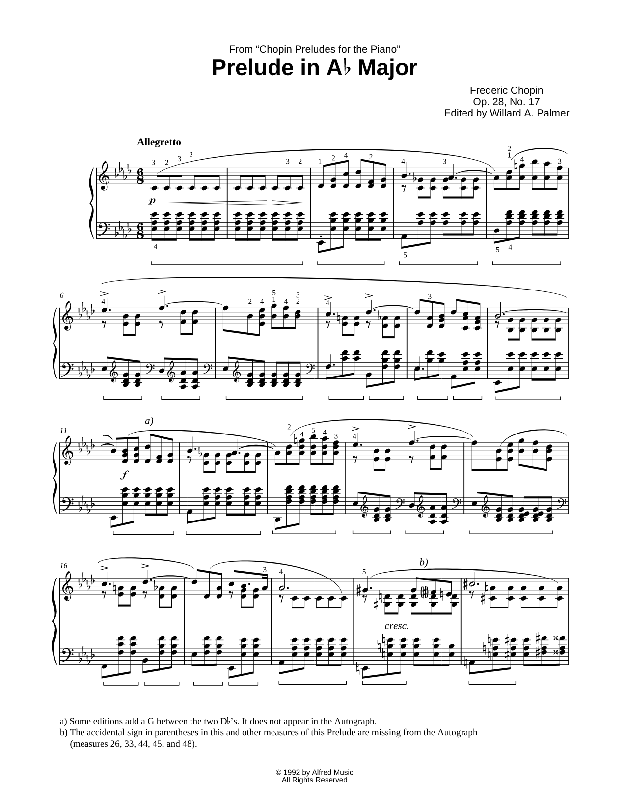 Prelude No. 17 In Ab Major, Op. 28