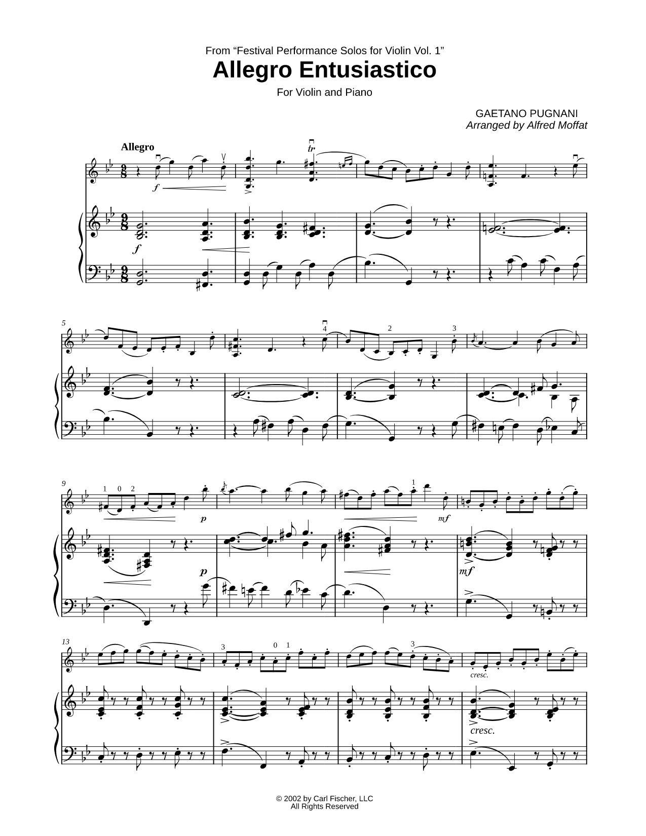 Allegro Enthusiastico - Violin & Piano