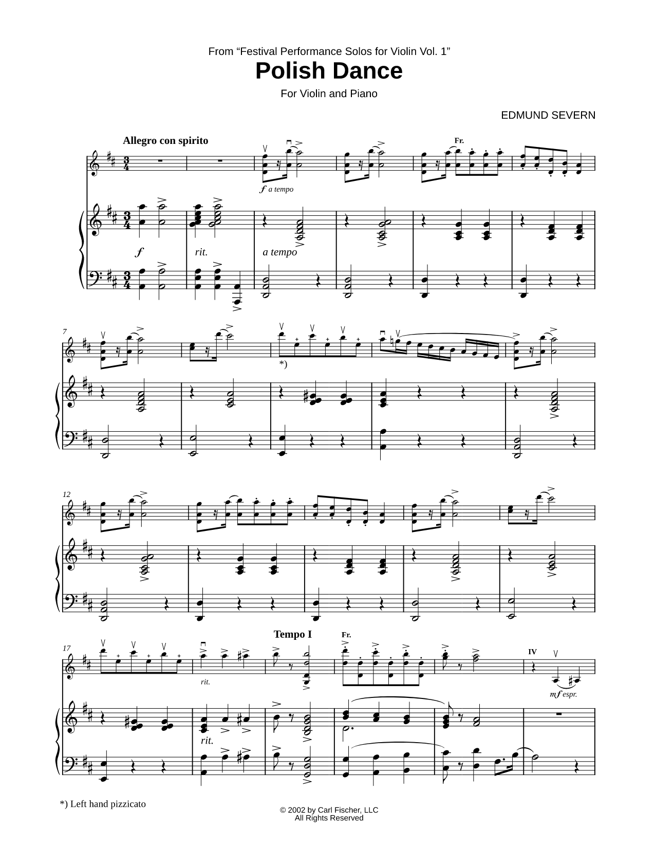 Polish Dance - Violin & Piano