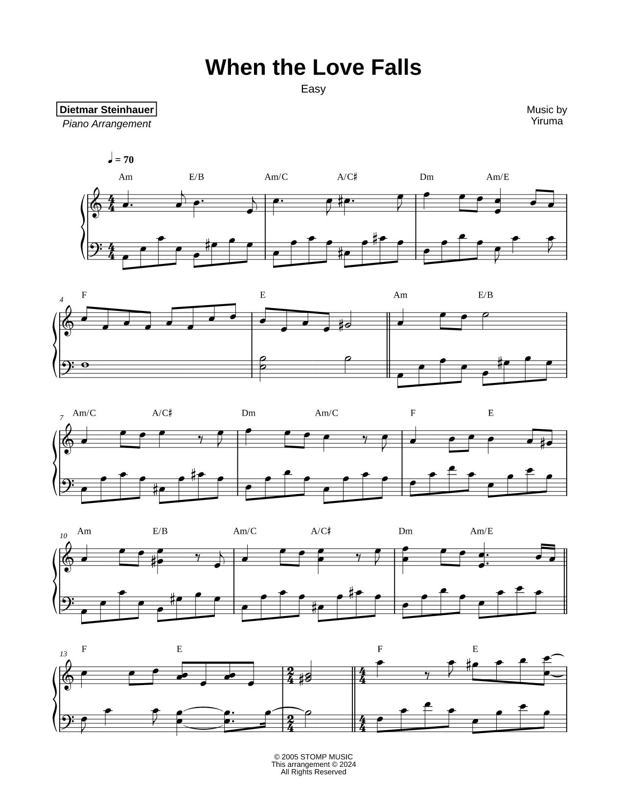 When the Love Falls [easy]