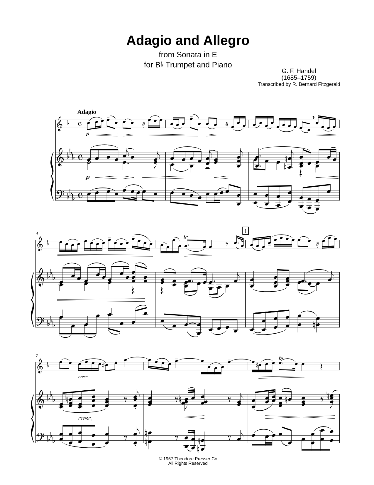 Adagio and Allegro - Trumpet & Piano