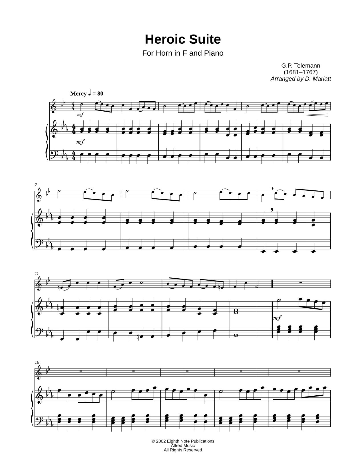 Heroic Suite - French Horn & Piano