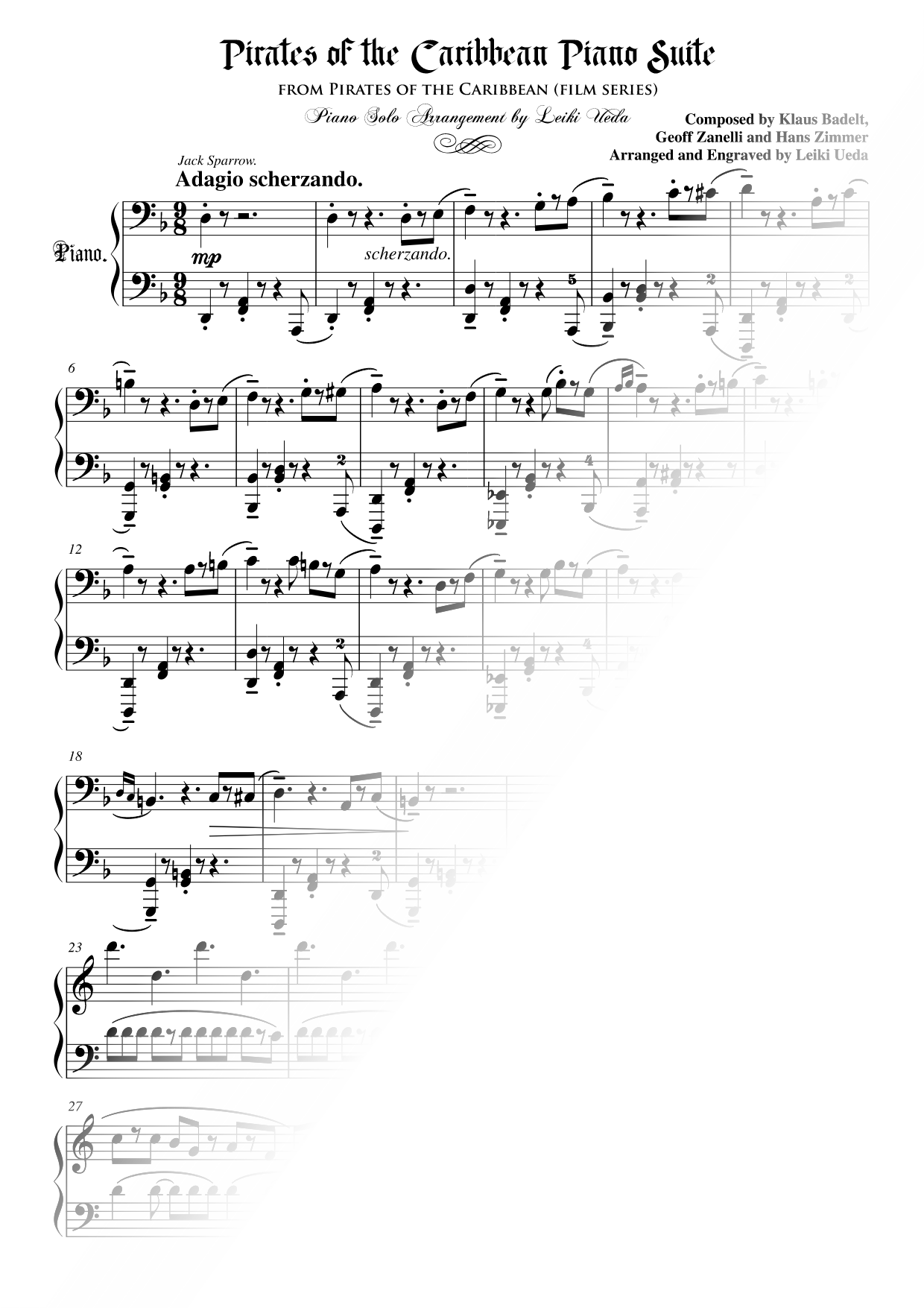 Pirates of the Caribbean Piano Suite
