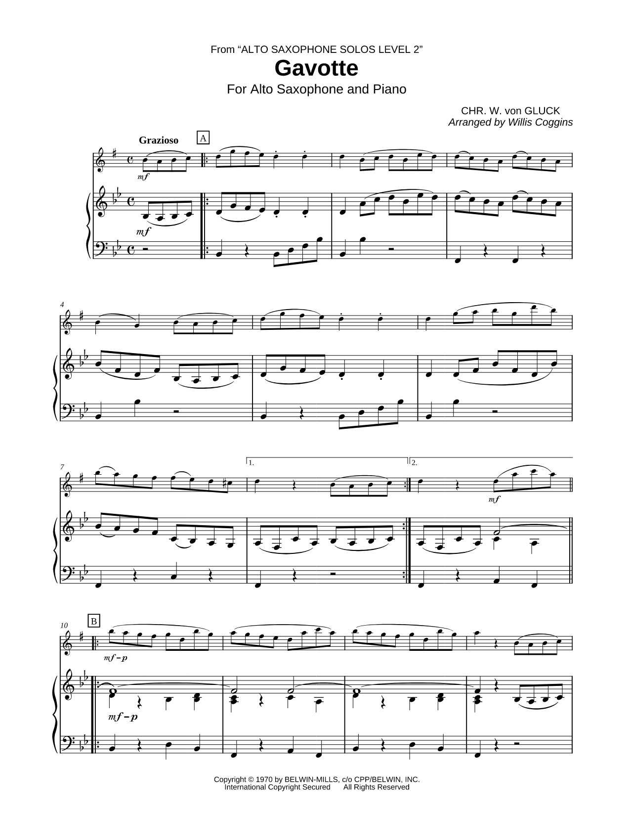 Gavotte - Alto Saxophone & Piano