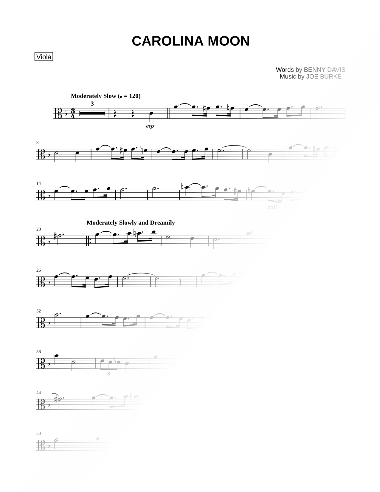 Carolina Moon - Viola
