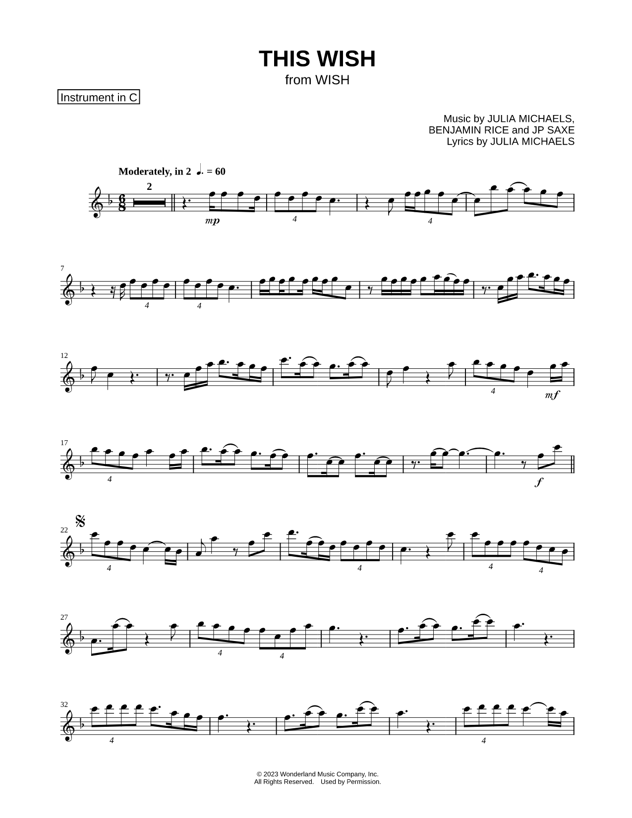 This Wish - C Instrument