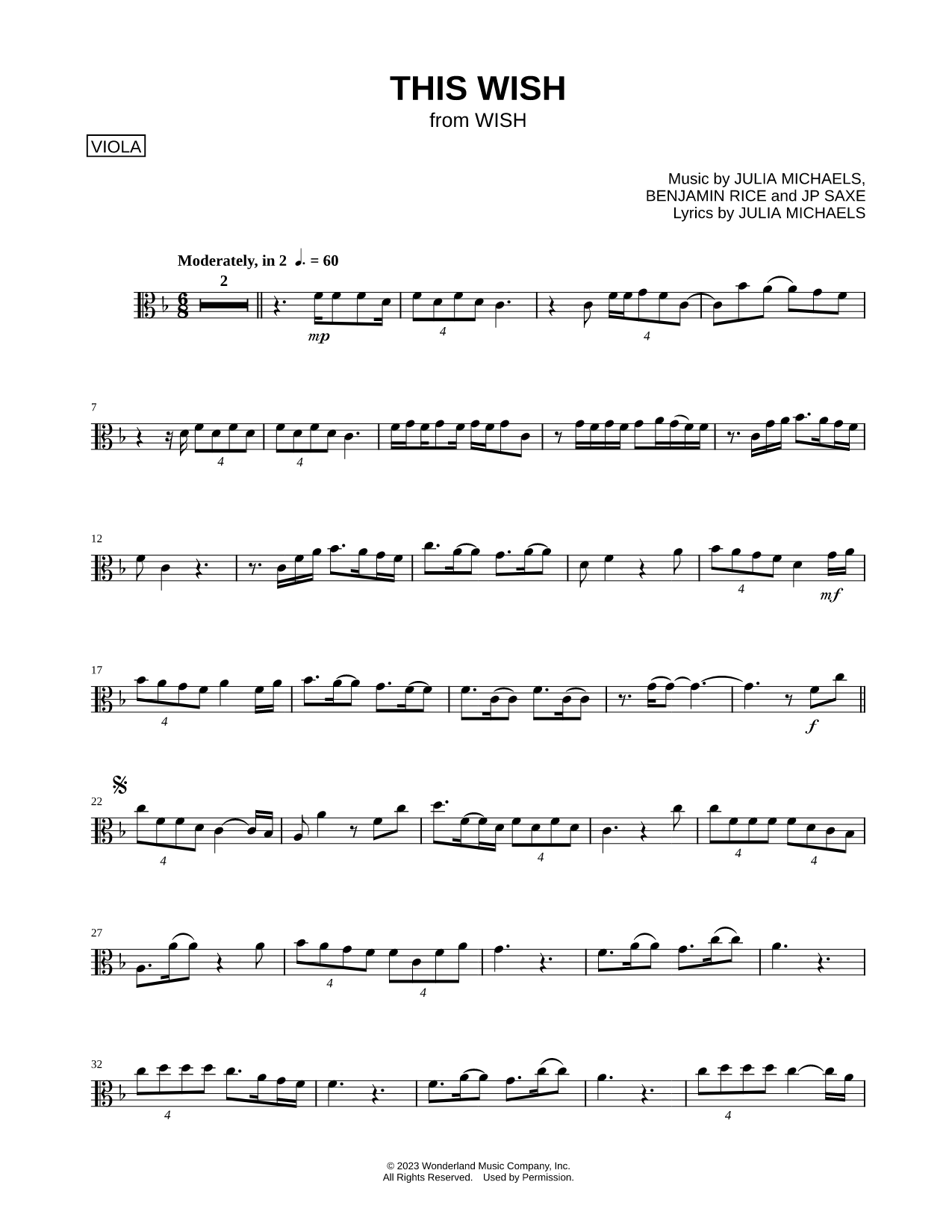 This Wish - Viola