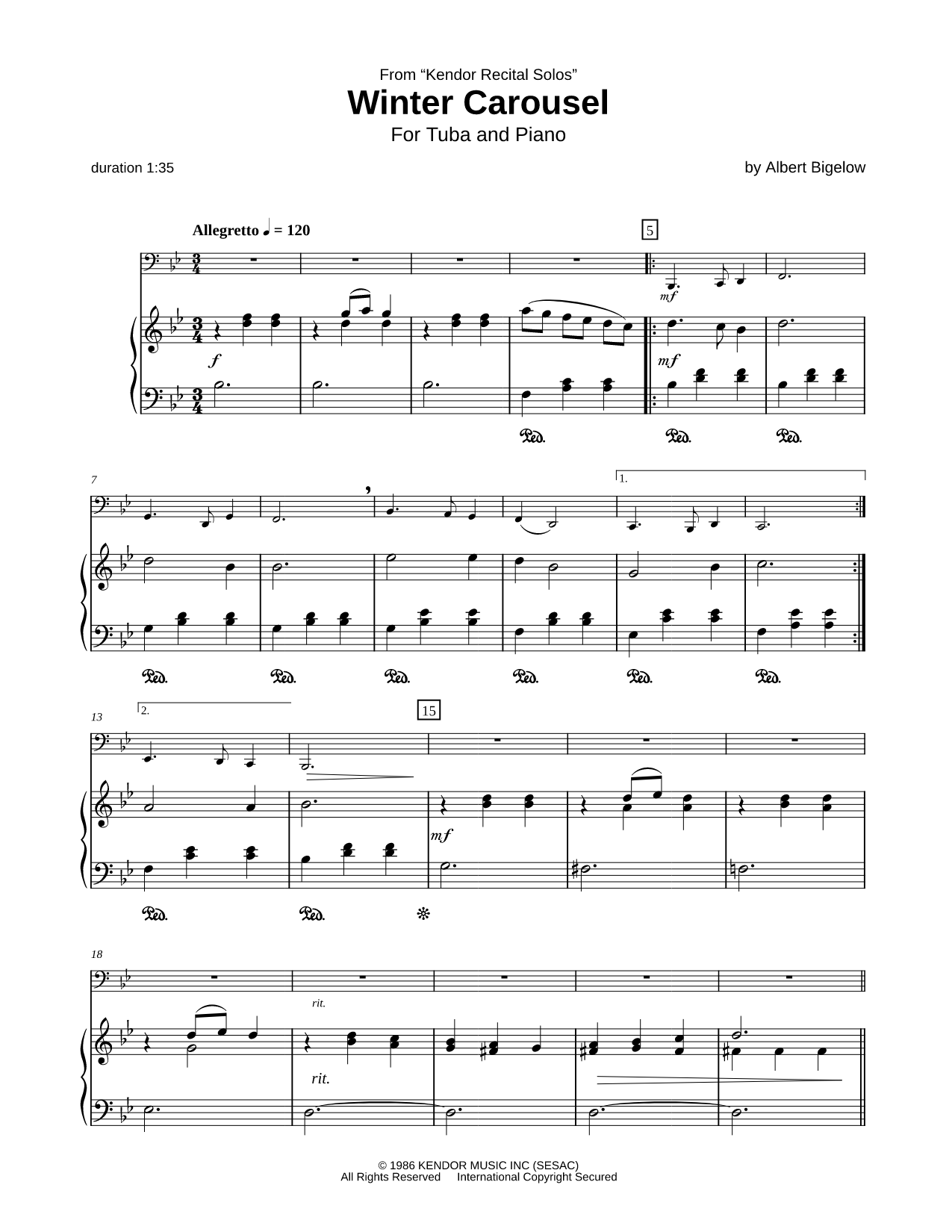 Winter Carousel - Tuba & Piano